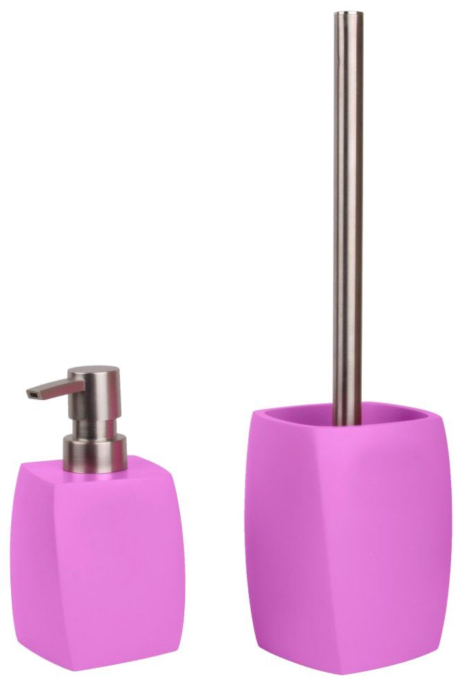 Sanilo Badaccessoire-Set Wave Pink, Kombi-Set, 2 tlg., bestehend aus  Seifenspender und WC-Bürste, matt | Bad-Accessoires Sets