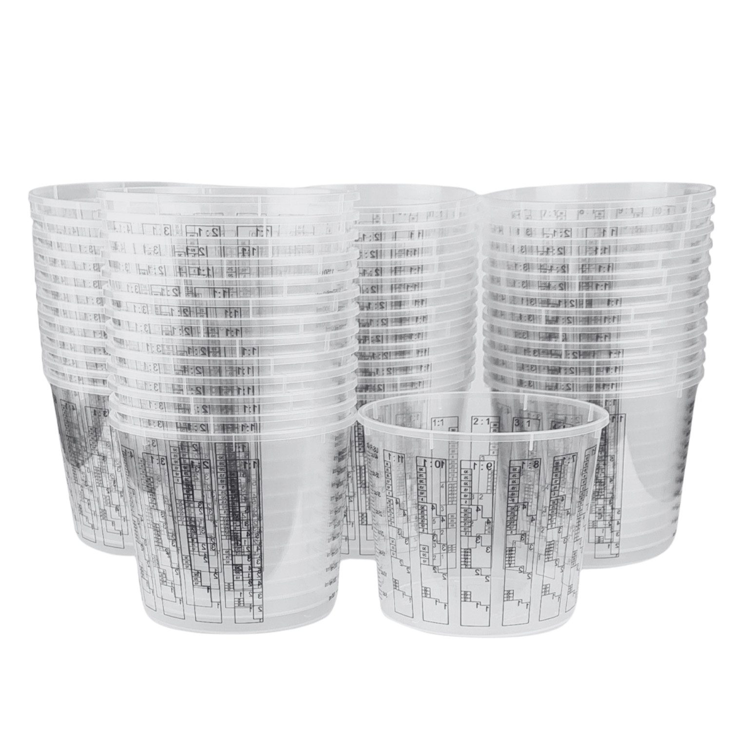 DD Composite Farbmischbehälter Mischbecher Sets 1200ml (50 Stück)