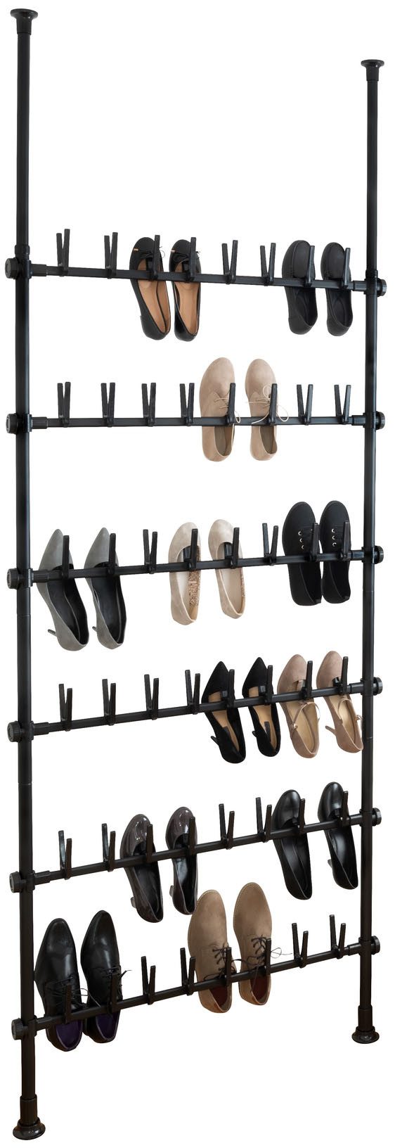 WENKO Schuhregal Modell Herkules Shoes, Teleskopregal für 48 Paar Schuhe, zum Klemmen ohne Bohren, verstellbar – Bild 4 von 5