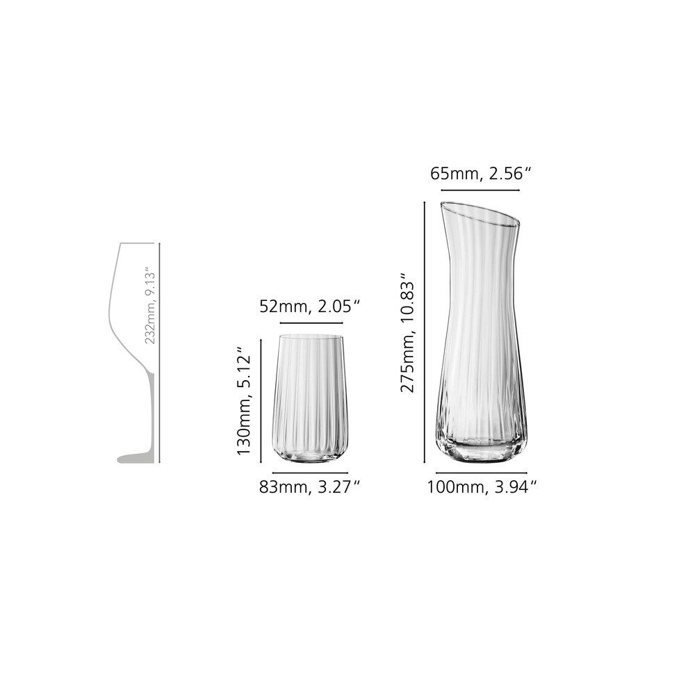SPIEGELAU Gläser-Set Spiegelau Lifestyle Karaffe mit Gläsern Set 3 tlg., Kristallglas