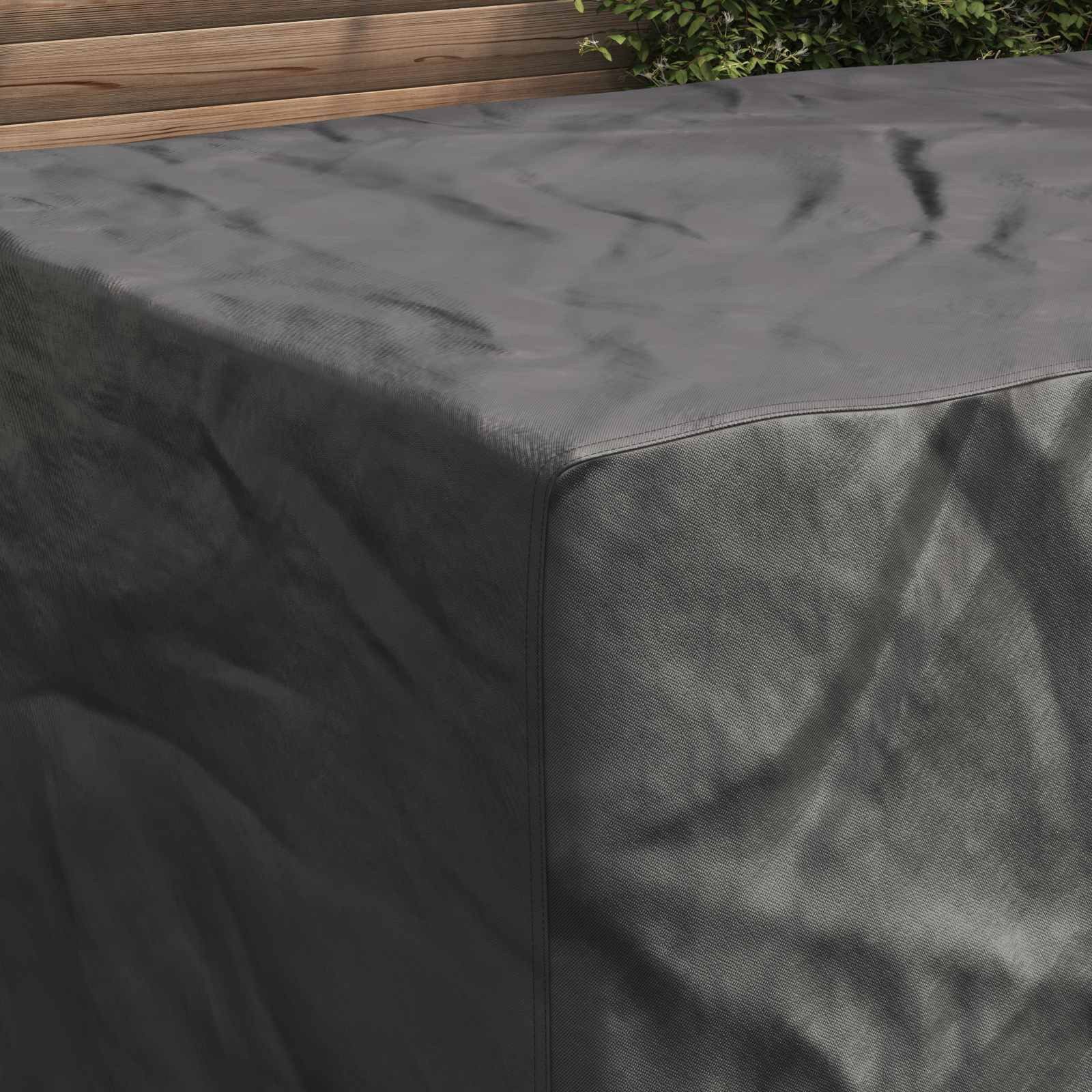vidaXL Gartenmöbel-Schutzhülle Möbelbezug Uni Schwarz 180 x 120 x 74 cm 210D (1-St) – Bild 4 von 5