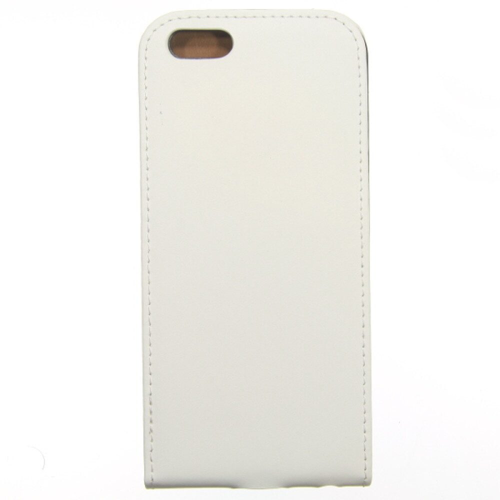 Handytasche Slim Leder Flip Handyhülle für iPhone 6, 6s - Weiß Schutz Case 4250710 (Flip Cover)