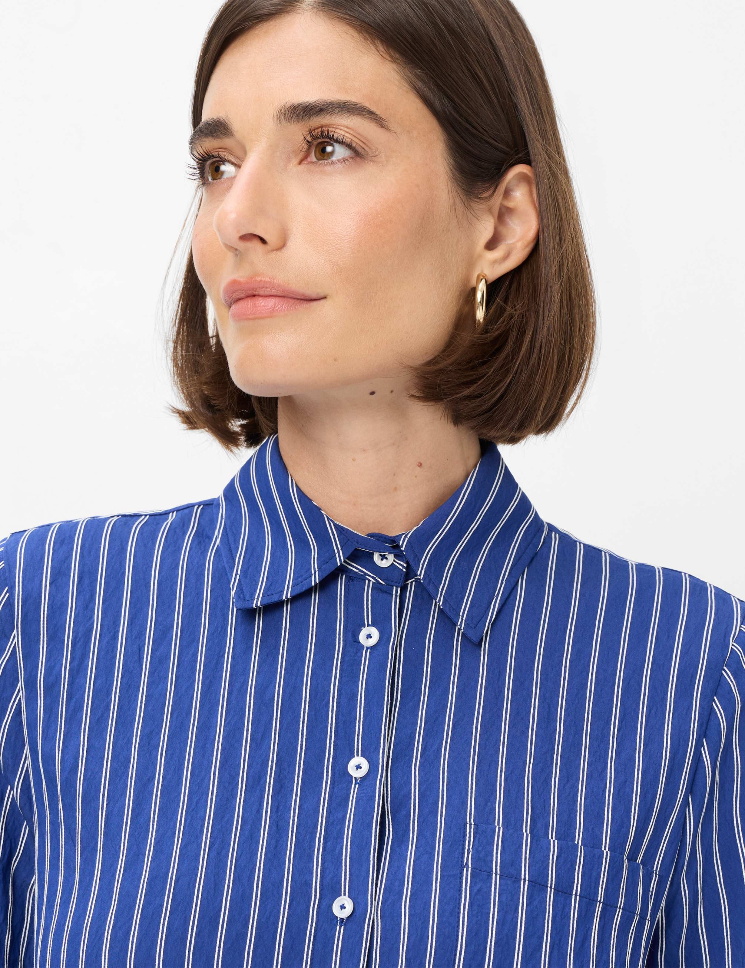 Brax Klassische Bluse Style VICA Streifen: Bluse im Lyocellmix – Bild 5 von 5