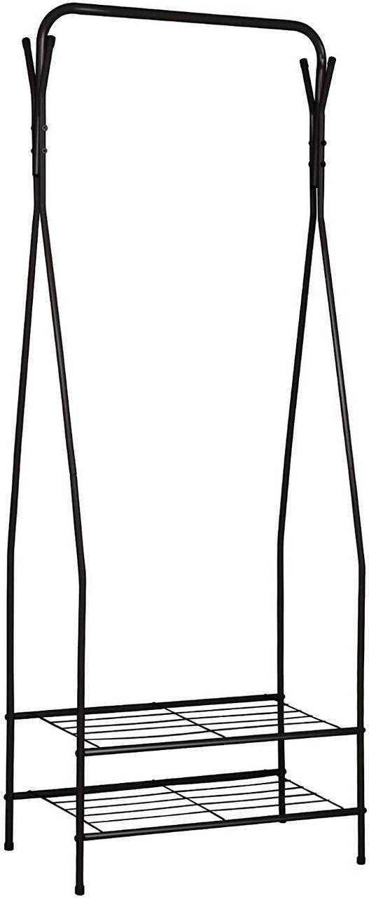 Woltu Kleiderständer, (1 St), Garderobenständer, 2 Ablagen, platzsparend