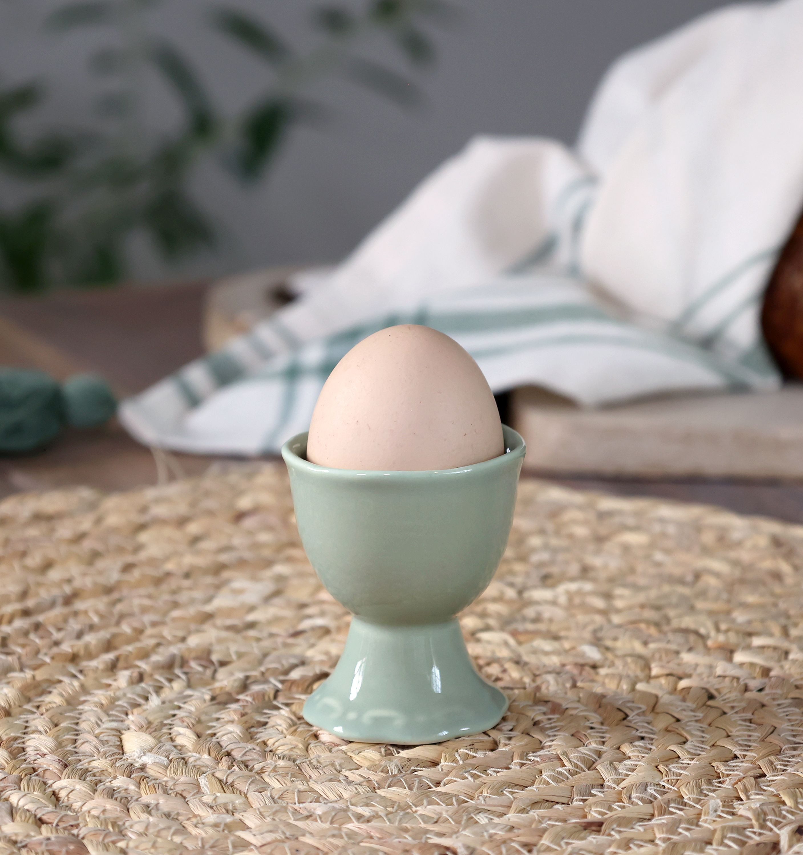 Chic Antique Eierbecher Chic Antique - Eierbecher Porzellan Ø 5cm H 6cm Provence Grün 63010321