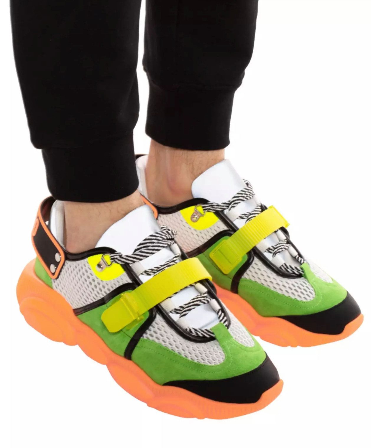 Moschino COUTURE Limited Special Edition Teddy Bear Fluo Trainers Sneaker Limitierte Edition mit speziellem Packaging