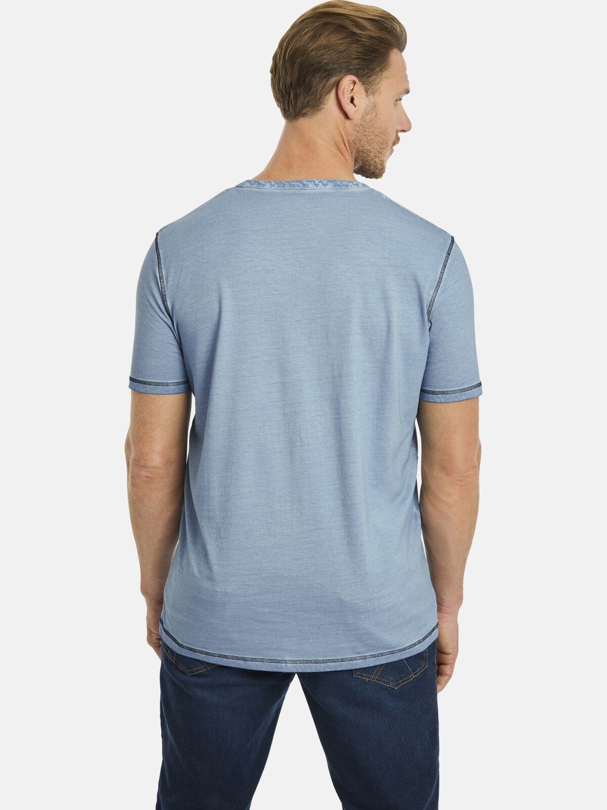 Jan Vanderstorm T-Shirt GODBERT mit Serafino-Ausschnitt günstig online kaufen