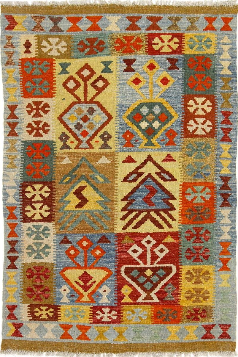 Orientteppich Kelim Afghan 100x146 Handgewebter Orientteppich, Nain Trading, rechteckig, Höhe: 3 mm | Kurzflor-Teppiche