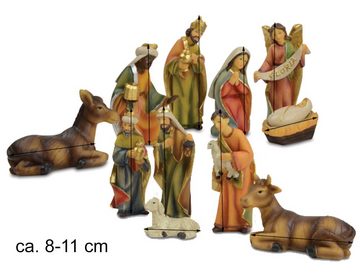 RIFFELMACHER & WEINBERGER Krippenfigur Krippenfigurenset "Holzdesign" 8-11 cm, 11-tlg. - 78462 - Weihnachtskrippe Dekoration Weihnachten Handbemalt (11 St)
