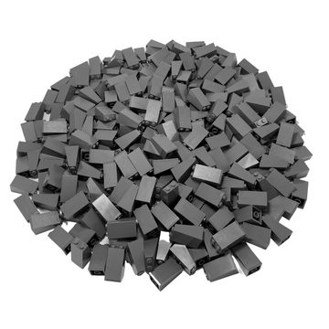 LEGO® Spielbausteine LEGO® 2x2x3 Dachsteine Dunkelgrau - Dark Bluish Gray 3684c - 50x, (Creativ-Set, 50 St), Made in Europe