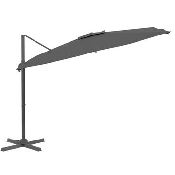 DOTMALL Sonnenschirm Ampelschirm mit Aluminium-Mast Anthrazit 400x300 cm