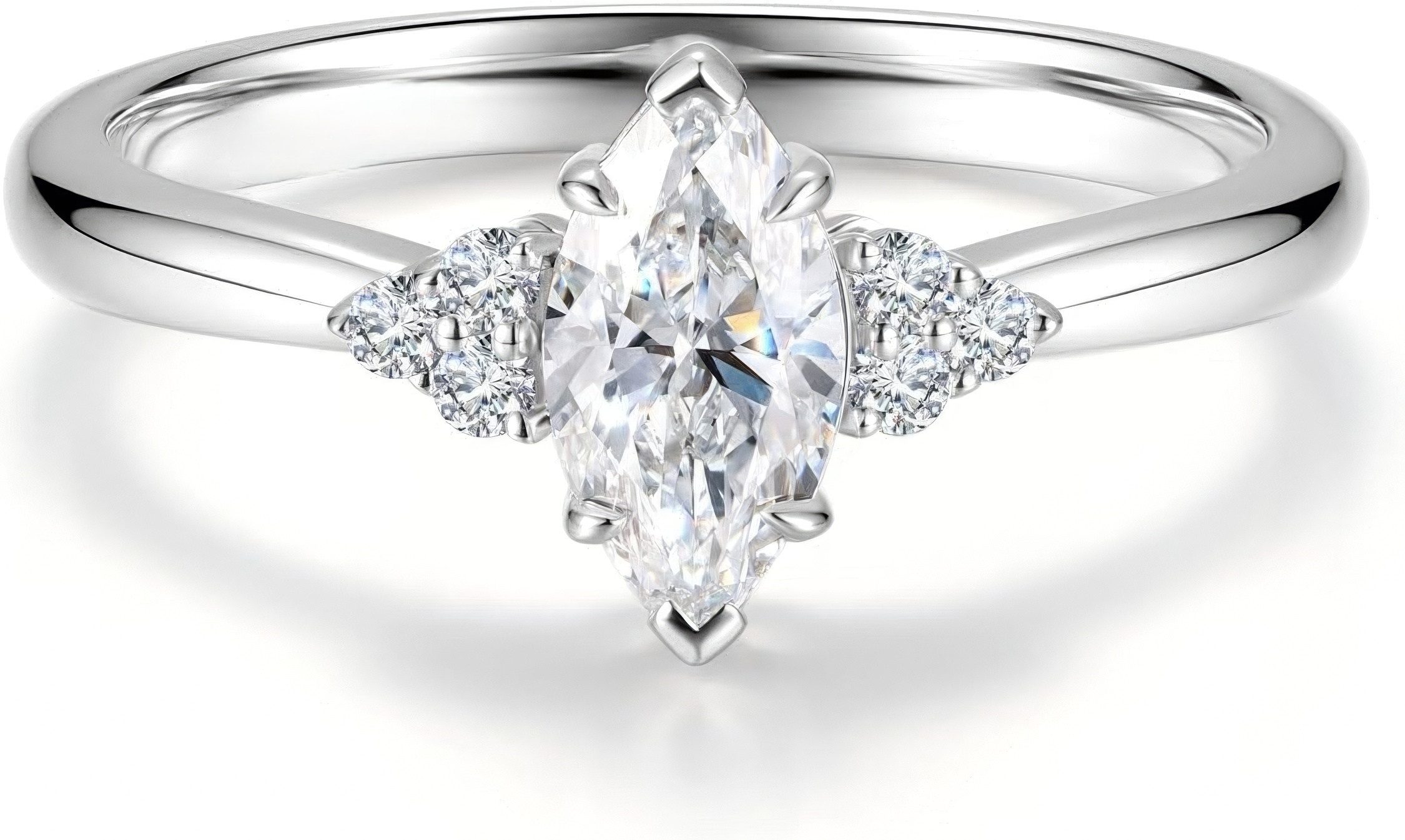 Jumpeak Diamantring Pavé-Diamantring,0.5CT d/e v/s labordiamant, Diamantring aus 14K Gold, Geburtstagsgeschenk, Geschenk für die Ehefrau, Geschenk für eine Dame