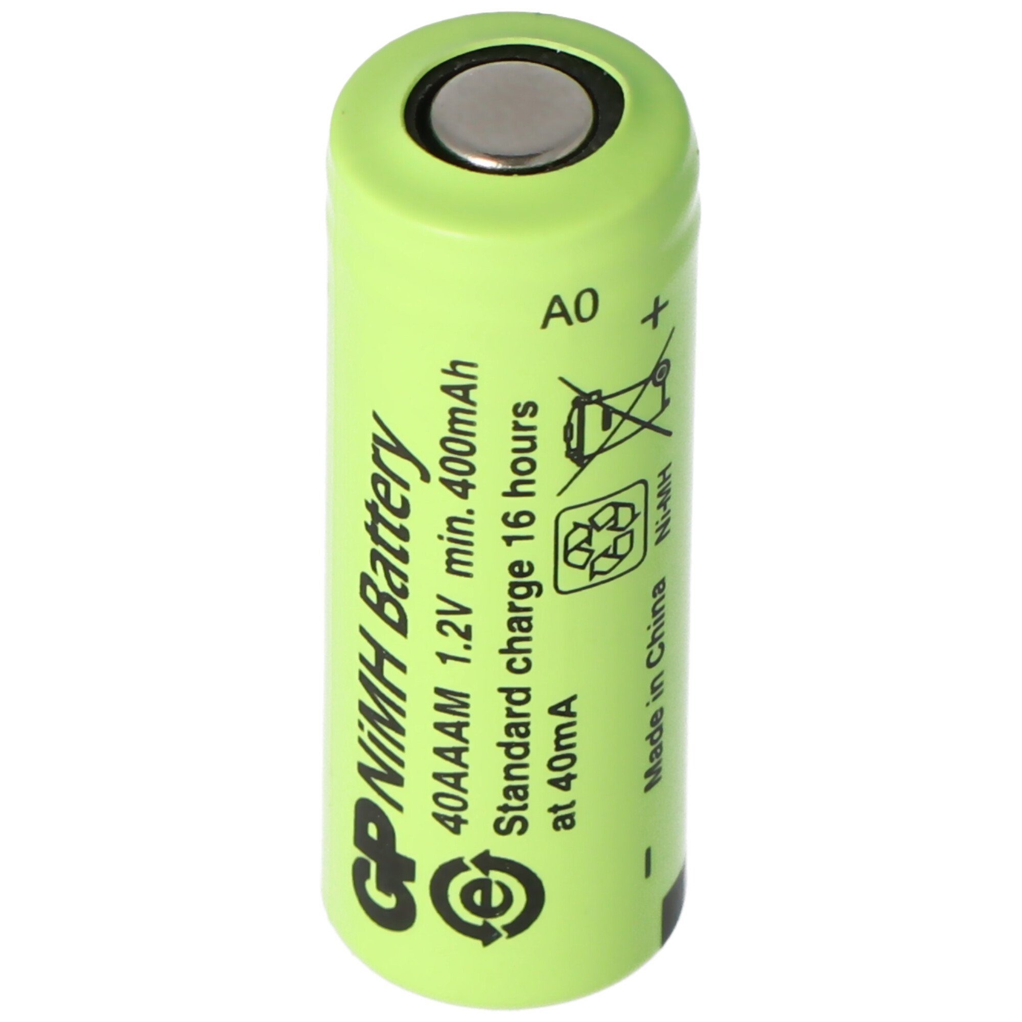 Lötfahne Akku (1,2 Size Akku Batteries mAh GP NiMH ohne V) 400 GP40AAAM GP 2/3AAA