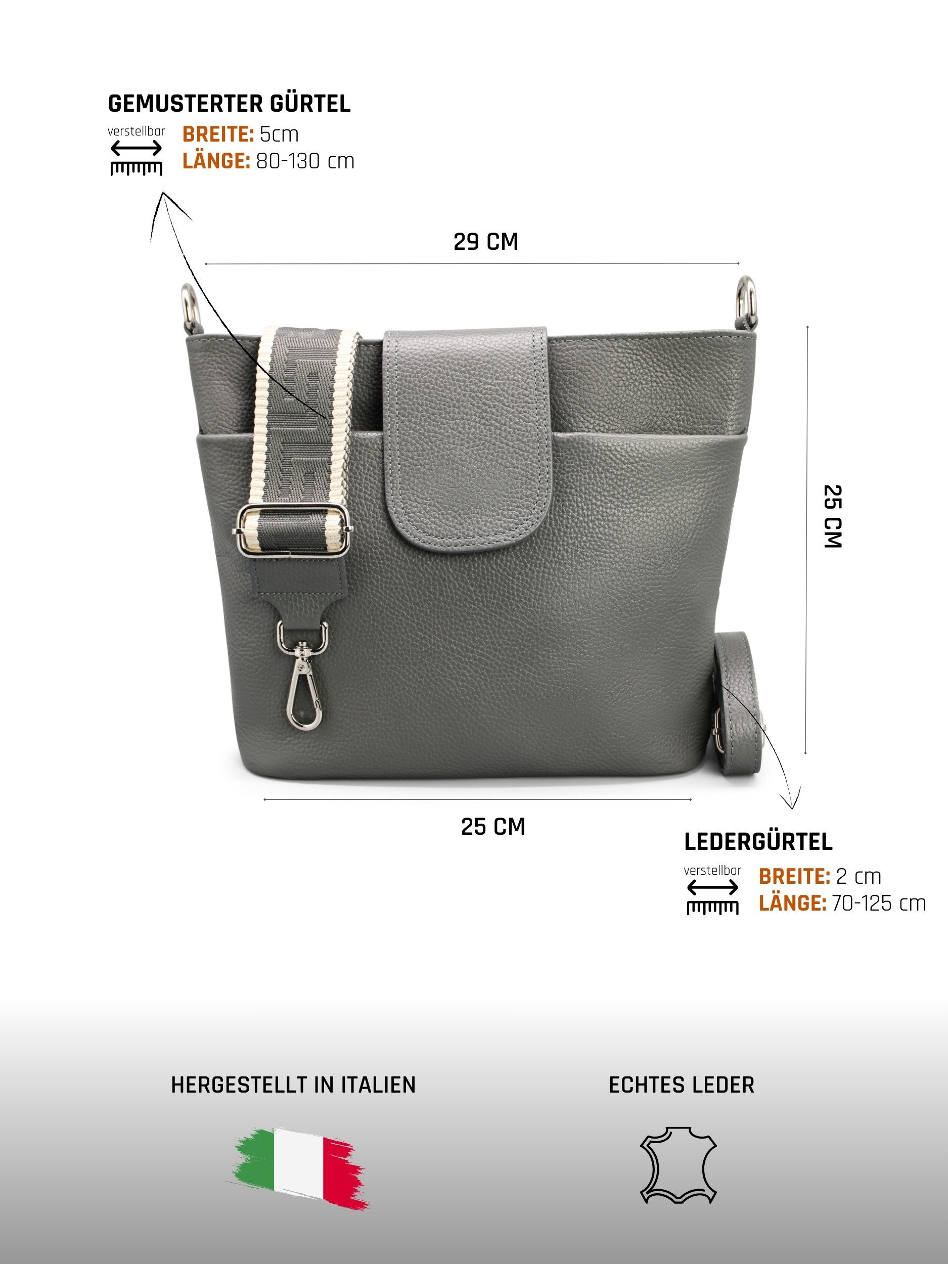 Adel Bags Schultertasche SARA Umhängetasche für Damen, Schultertasche aus E günstig online kaufen