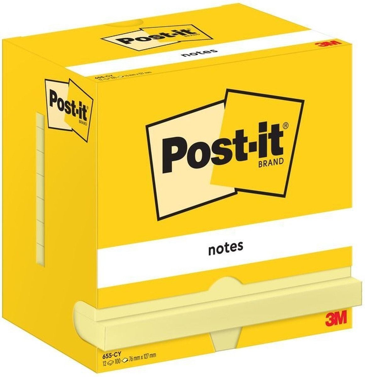 Post-it Notes Haftnotizblock Haftnotizen 127x76mm gelb VE= 12 Blöcke