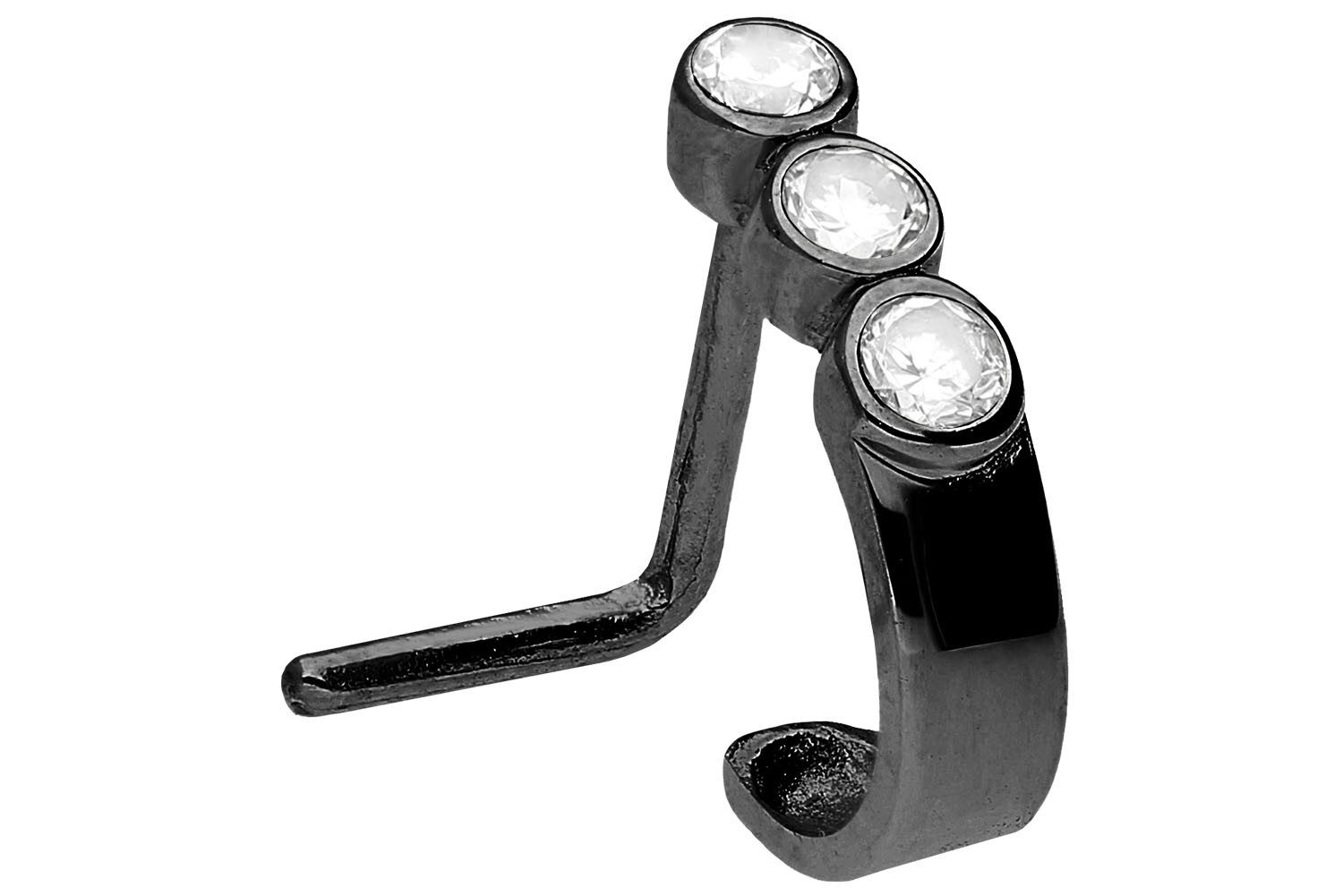 PIERCINGLINE Nasenpiercing Chirurgenstahl Nasenstecker DREI KLEINE KRISTALLE (Nasenstecker, 1-tlg)