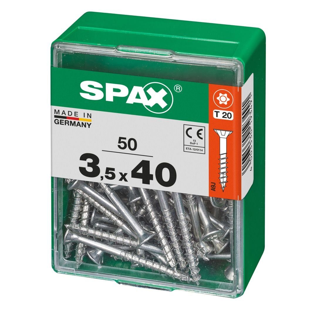 3.5 TX Spax x - 40 Universalschrauben 50 Holzbauschraube SPAX mm 20