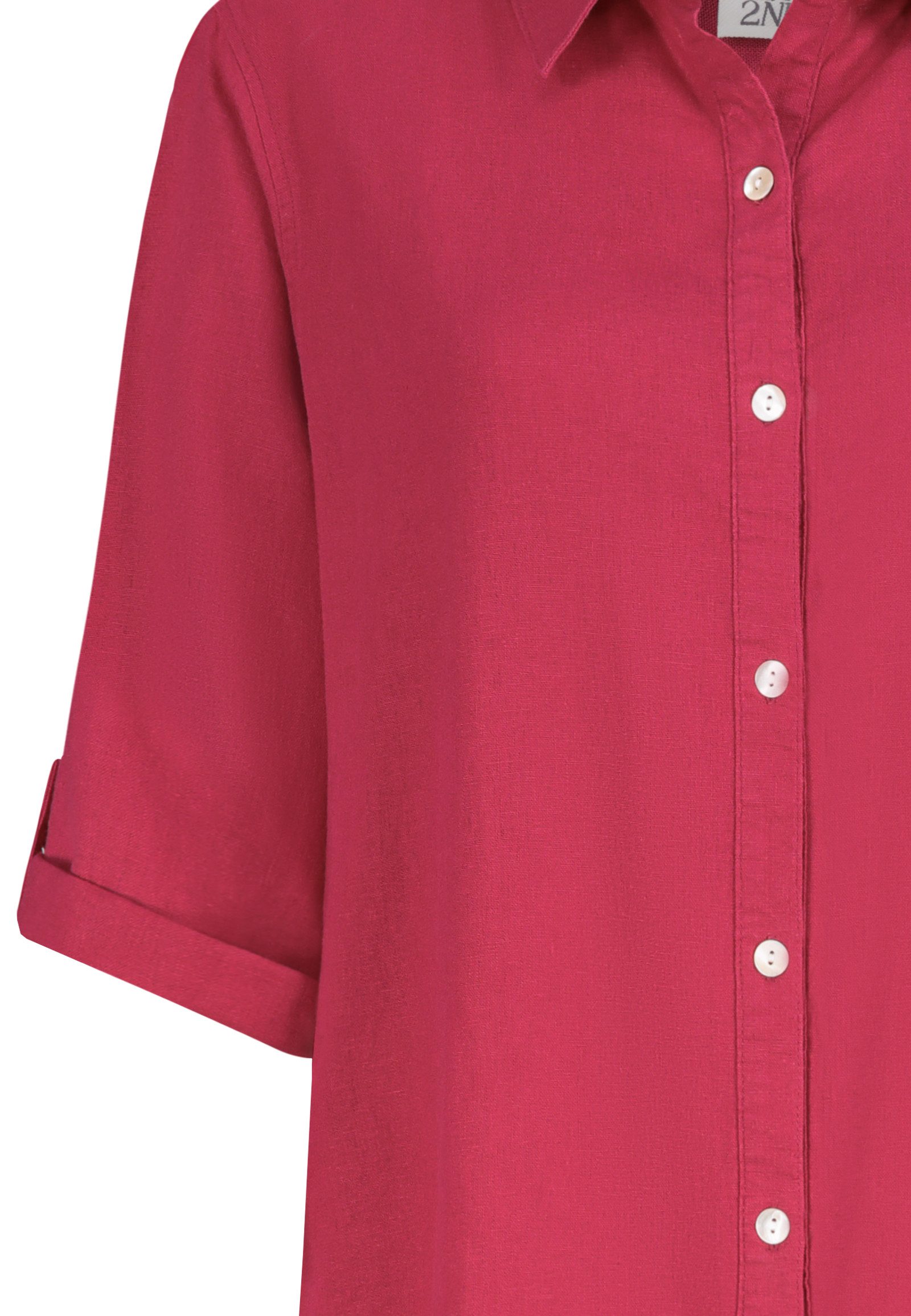 Eight2Nine Hemdbluse Damen Leinen Bluse atmungsaktiv Tunika Sommer langebluse Hemdbluse