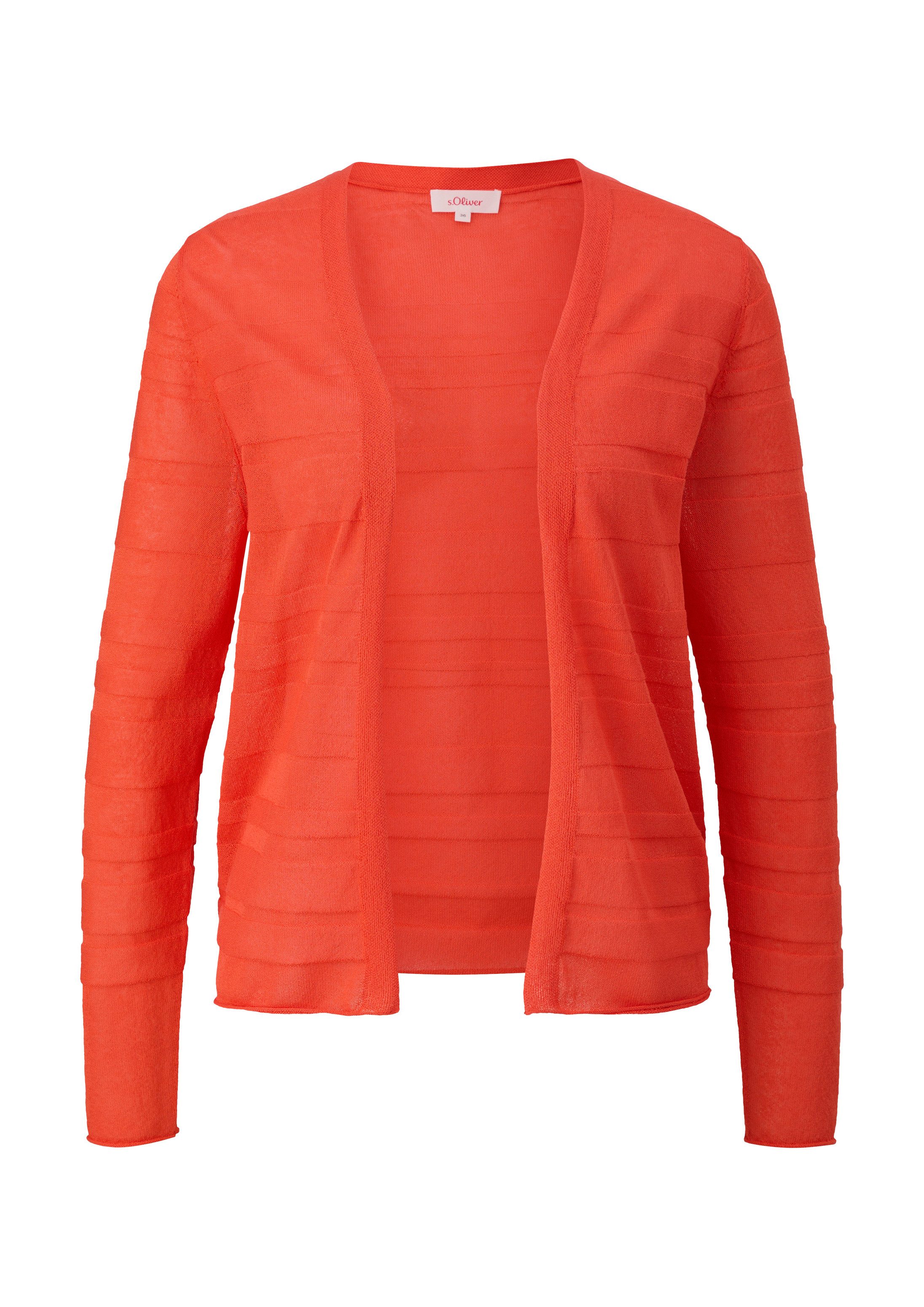 s.Oliver Cardigan Strickjacke Cardigan mit Musterstruktur
