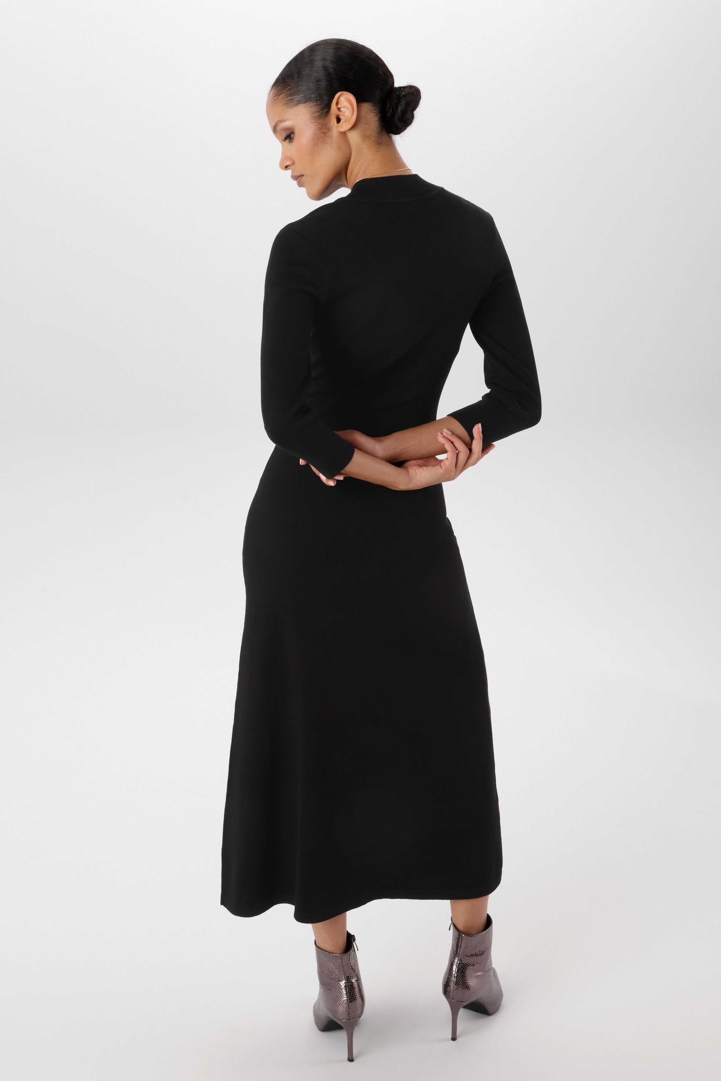 Aniston SELECTED Strickkleid mit kleinem Stehkragen - NEUE KOLLEKTION – Bild 2 von 5