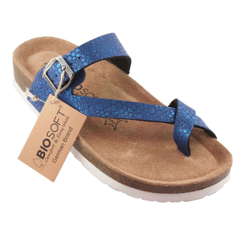 Walk - Biosoft Sandalen Blau Leonie Comfort & Easy 42 Damen 37 Sandale Größe