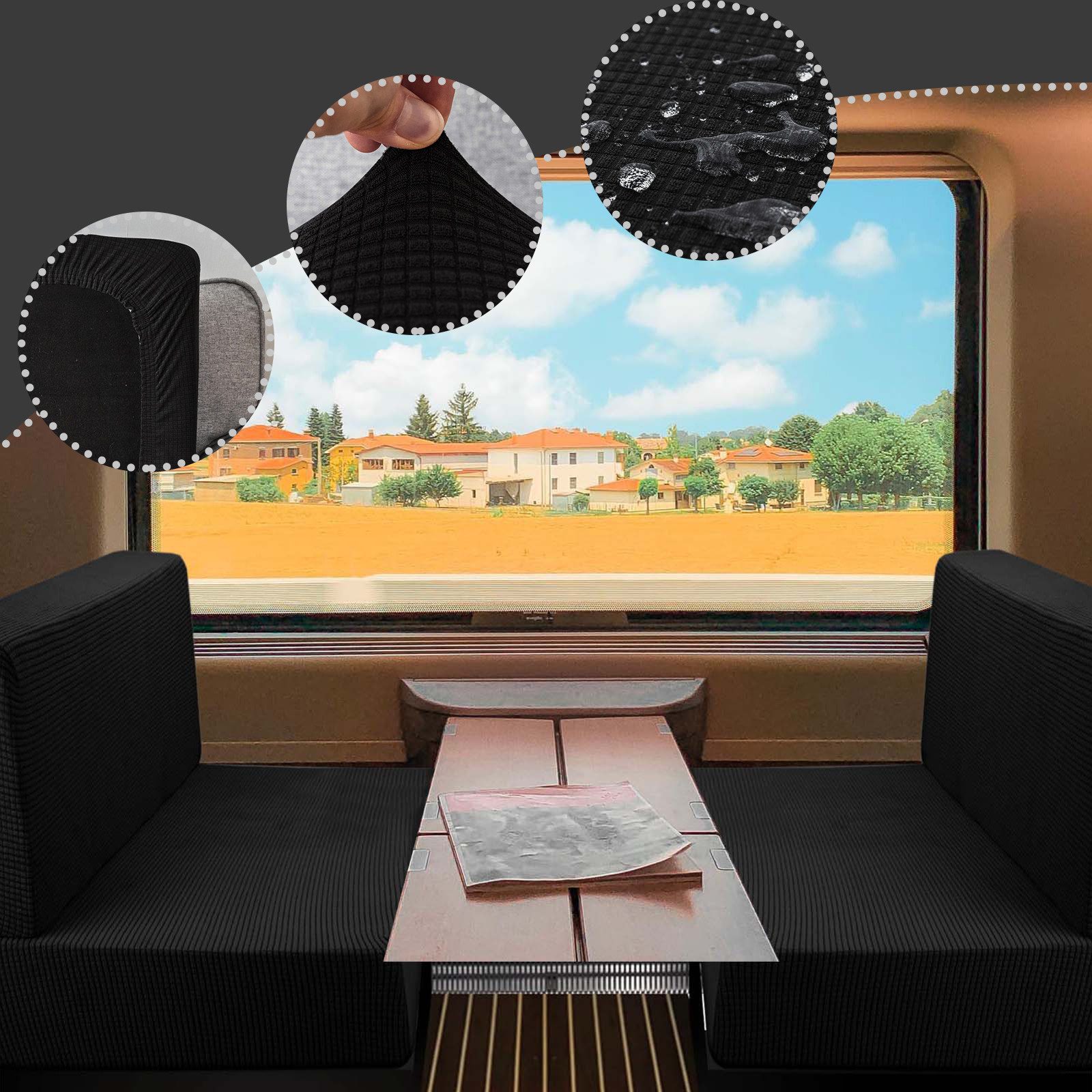 Jibenhome Sofaschoner 2 Stück Jacquard-Sofabezug Set,Wasserdicht günstig online kaufen