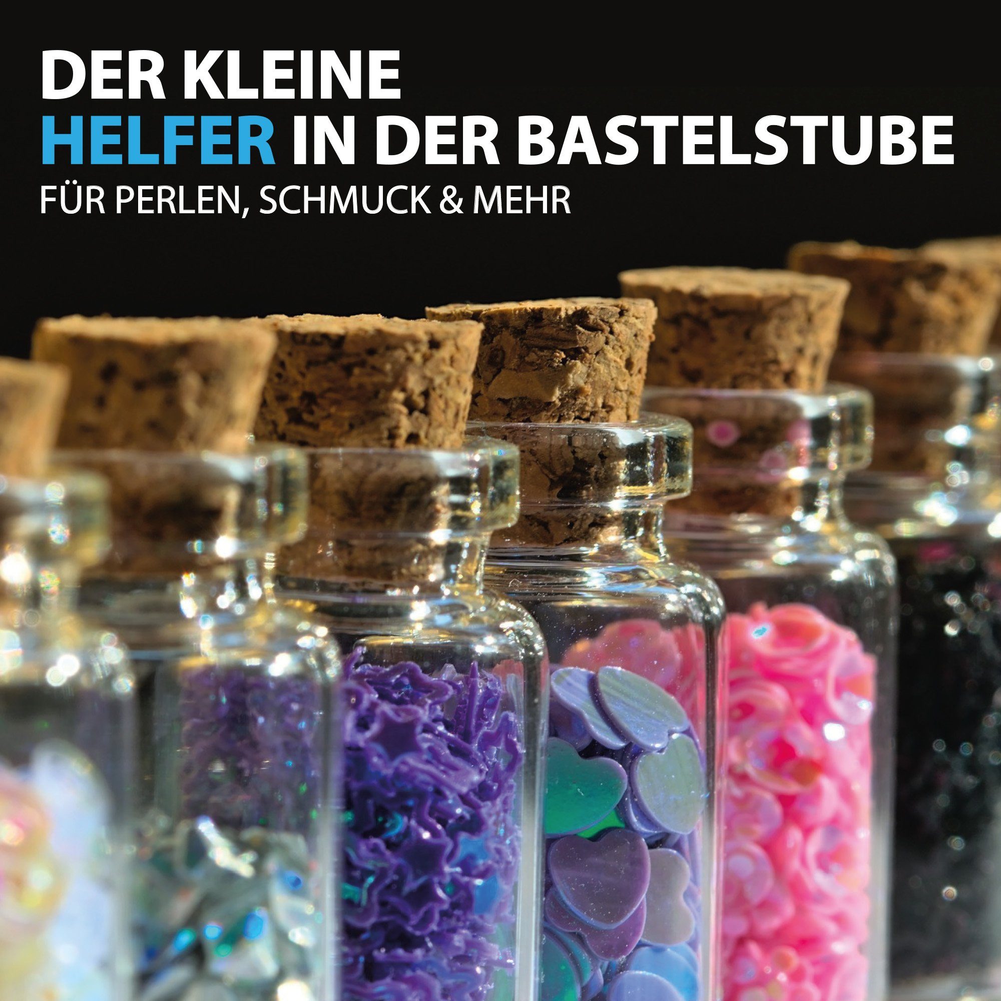 Bestlivings Vorratsglas mit Korken Mehrfachpack, Glas, (2-tlg., 50ml), Reagenzglas für Hochzeit - Mini Gläser Gastgeschenke Glasfläschchen – Bild 4 von 5