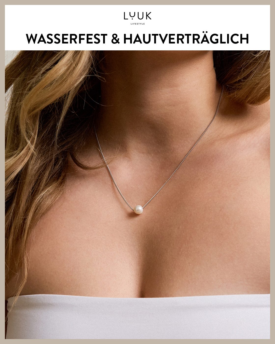 LUUK LIFESTYLE Kette mit Anhänger Perle günstig online kaufen