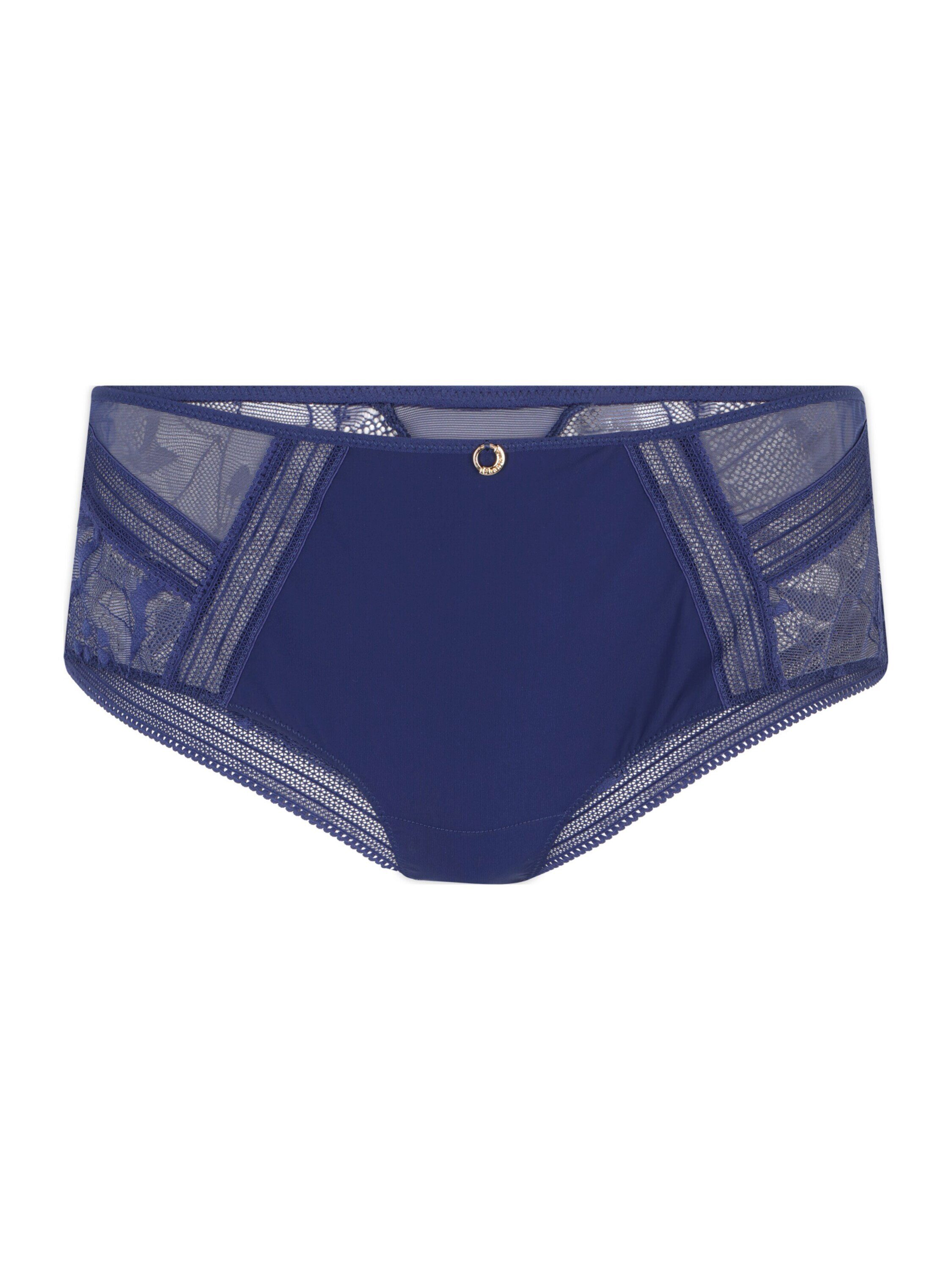 Slip Chantelle Champs-Élysées - Dentelle Et Tulle Bleu Infini, Création Française Sensuelle !