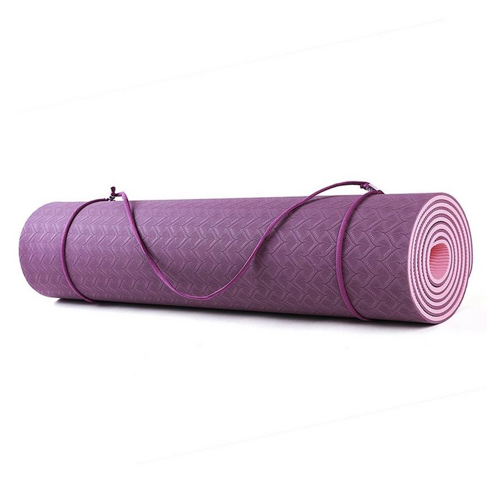 Technofit Yogamatte Yoga Fitnessmatte Bordeaux-lila 183 cm x 61 cm x 0 8 cm