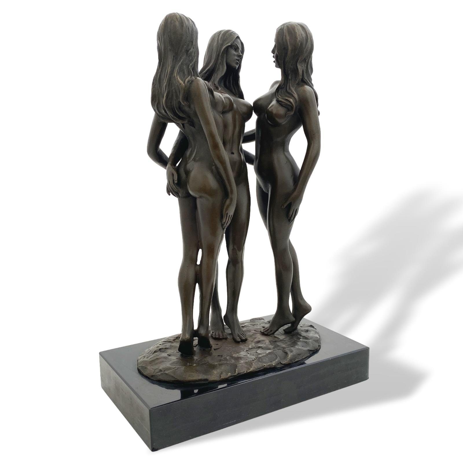 Erotik Akt Antik-Stil Bronze Gr drei Figur Aubaho Bronzefigur Frauen Skulptur Skulptur