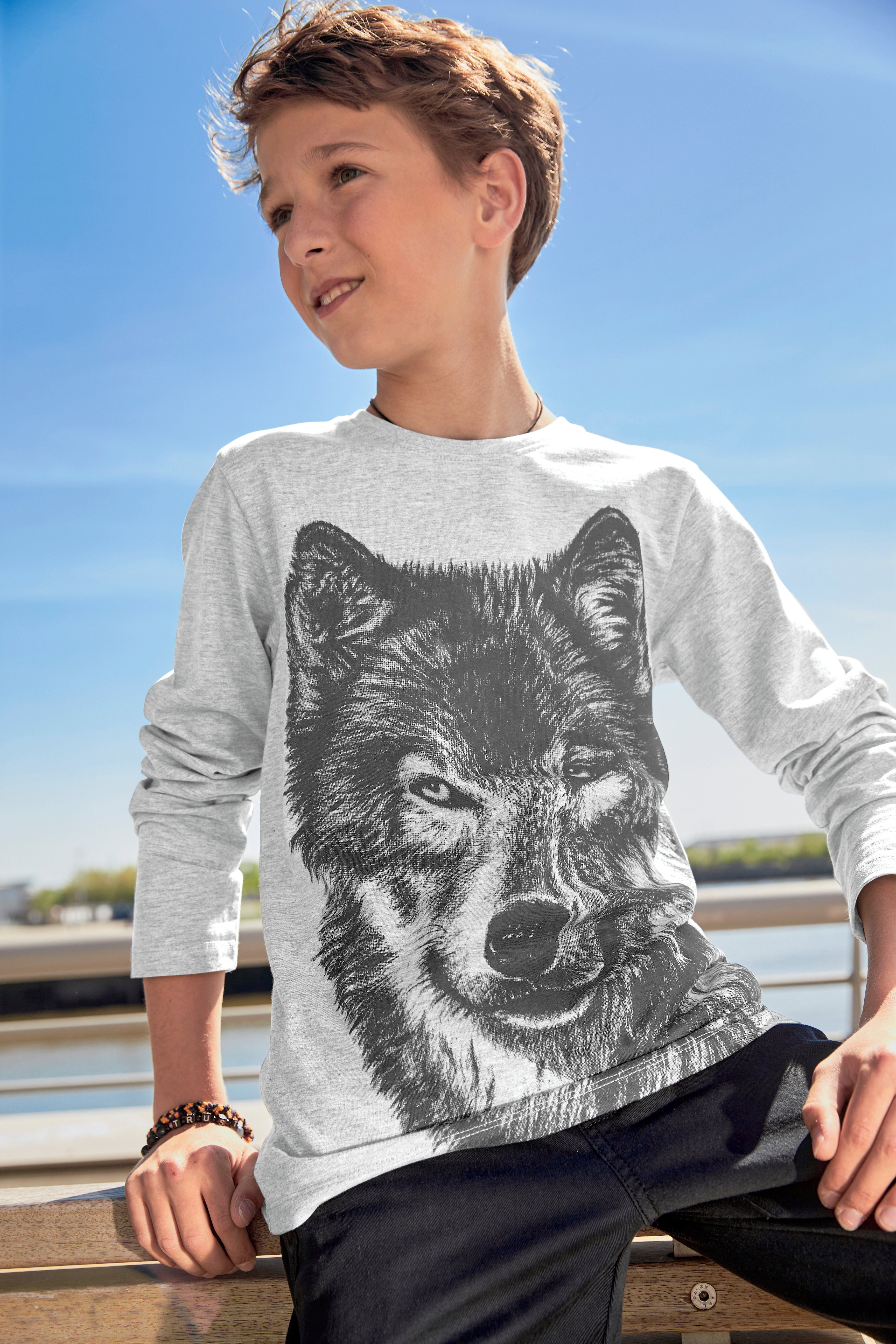 Langarmshirt KIDSWORLD Wolf