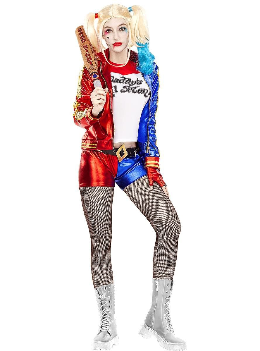 Funidelia Kostüm Suicide Squad – Harley Quinn Kostüm, Das ikonische Outfit von Harley Quinn aus dem ersten Suicide Squad-Fil
