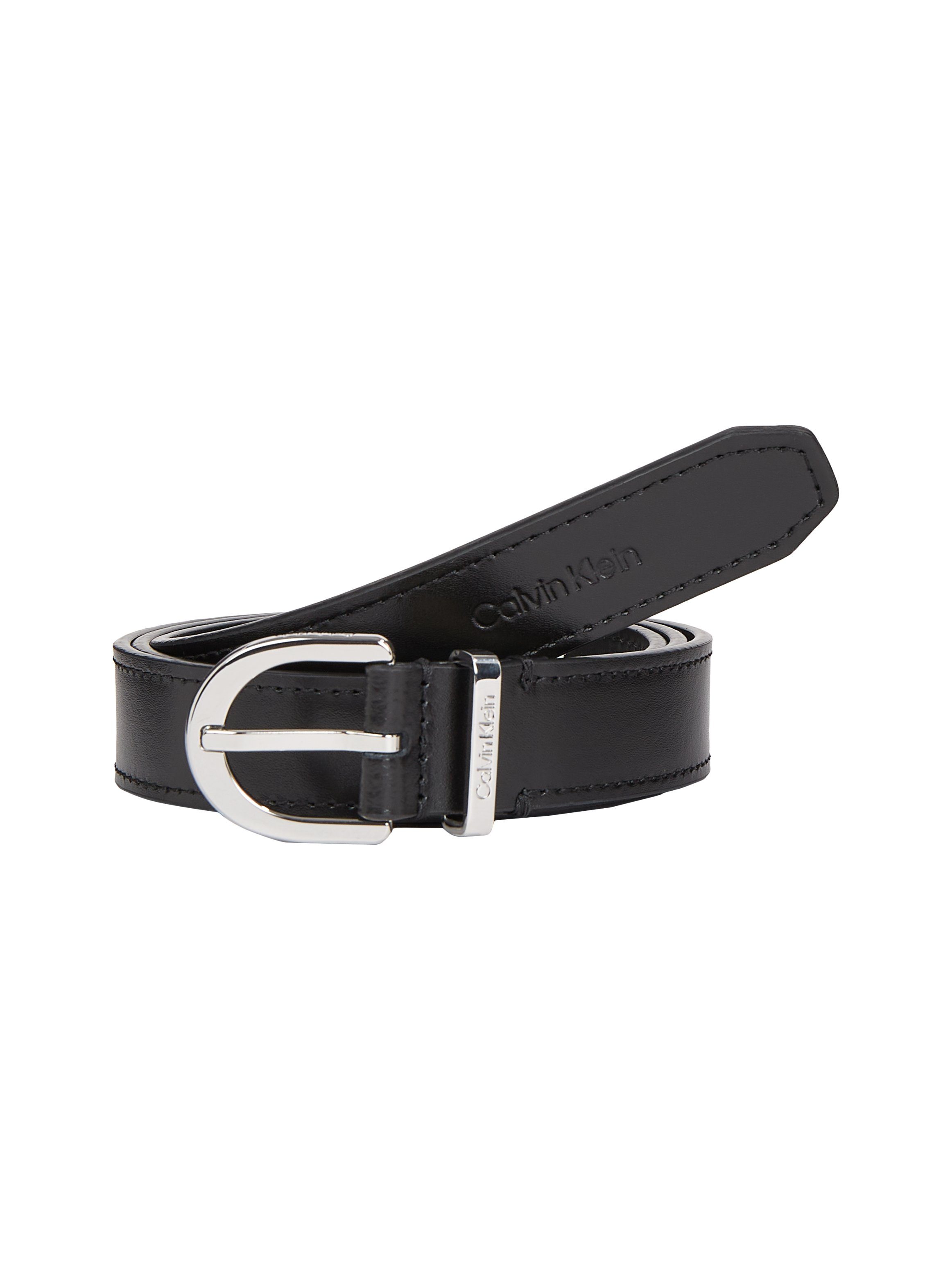 Calvin Klein Ledergürtel ROUND BUCKLE LOGO LOOP BELT 2.5