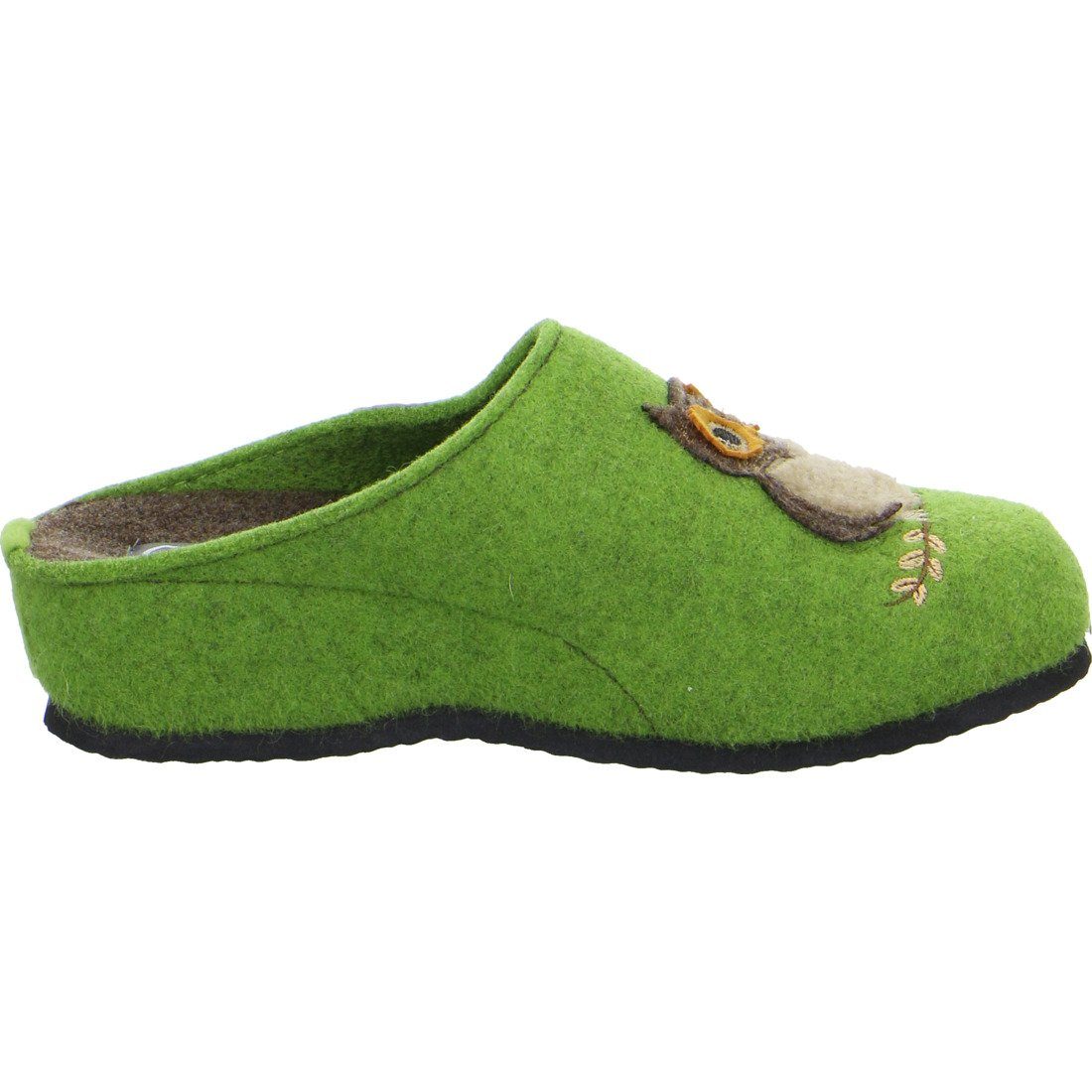 Damen 049735 Ara Schuhe, grün Filz Comfy Hausschuh - Hausschuh Ara