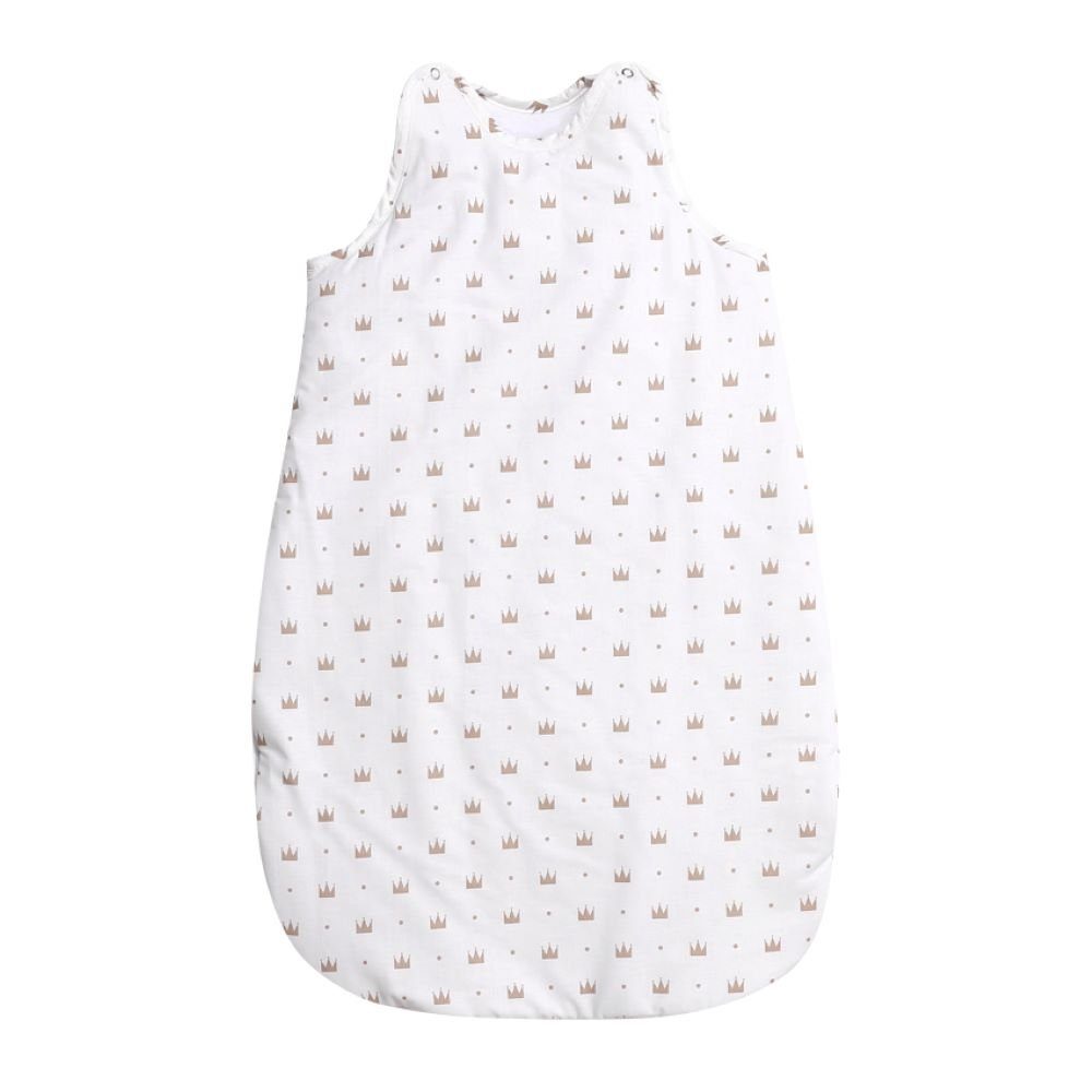 Lorelli Babyschlafsack Baby Sommerschlafsack (1 tlg), Summer, 100% Baumwolle, Länge 80 cm, Breite 42 cm Weiß Krone