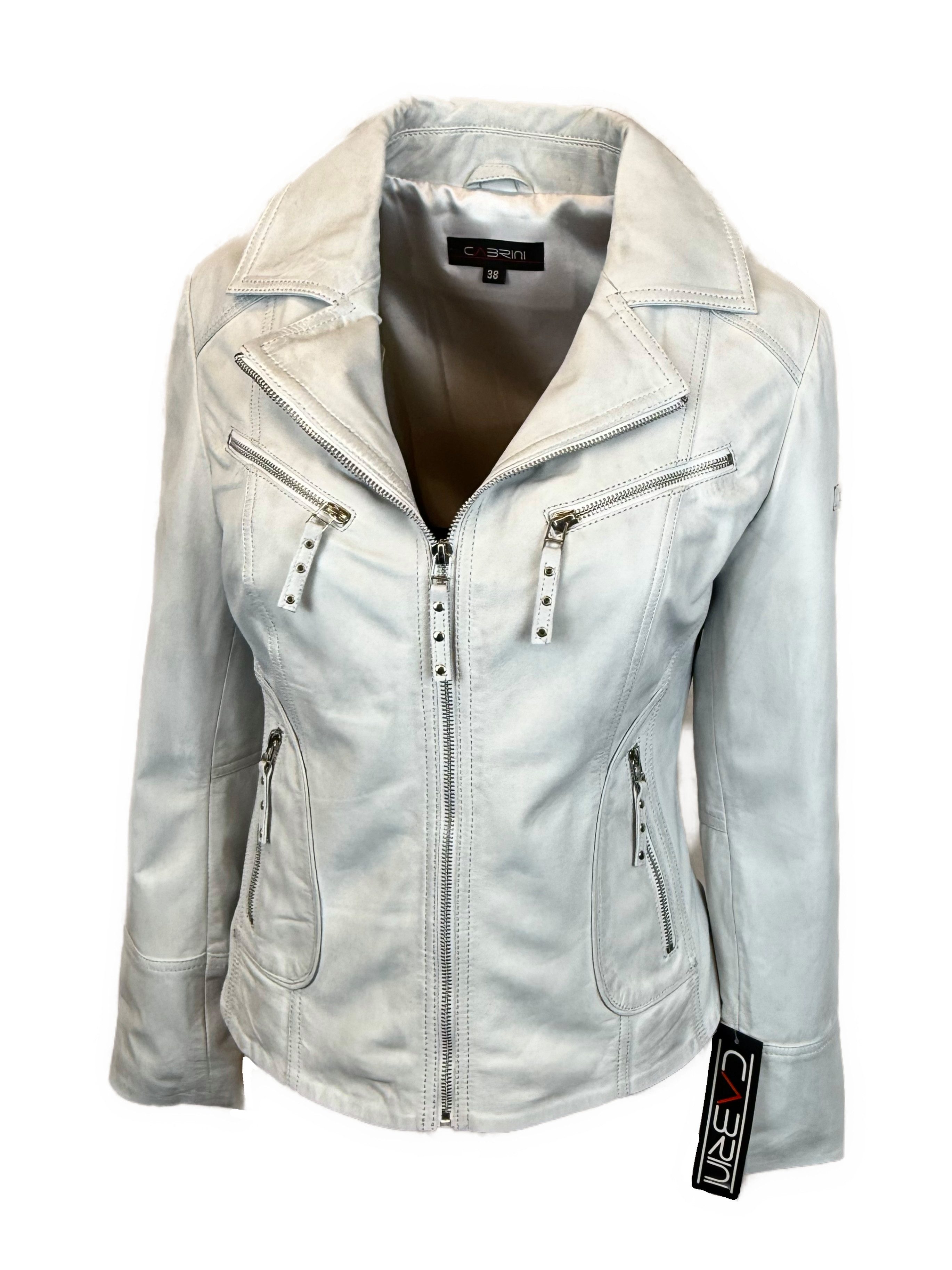 Cabrini Lederjacke Azzurra