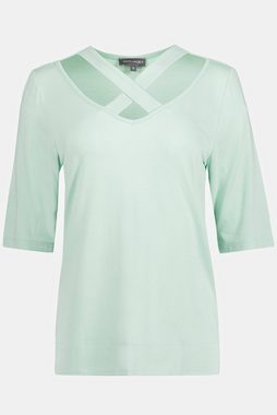 Gina Laura Rundhalsshirt T-Shirt Cut-Outs Halbarm