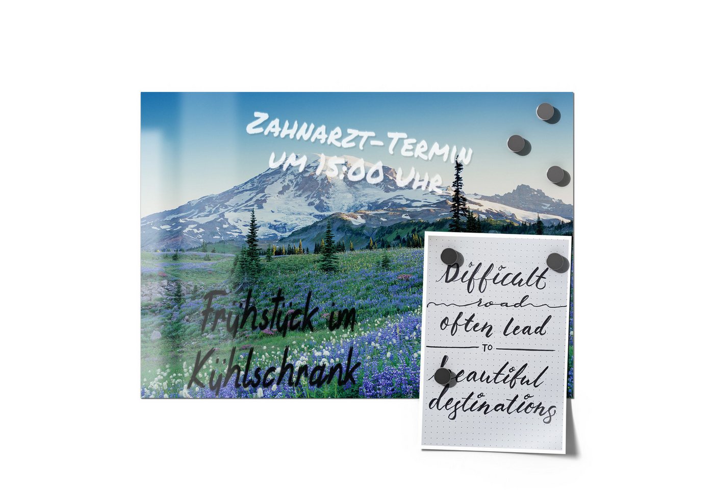Thumbnail - DEQORI Magnetfolie 'Wohlige Bergruhe', beschreibbar universal Magnetmatte magnetisch Folie Planer Kalender