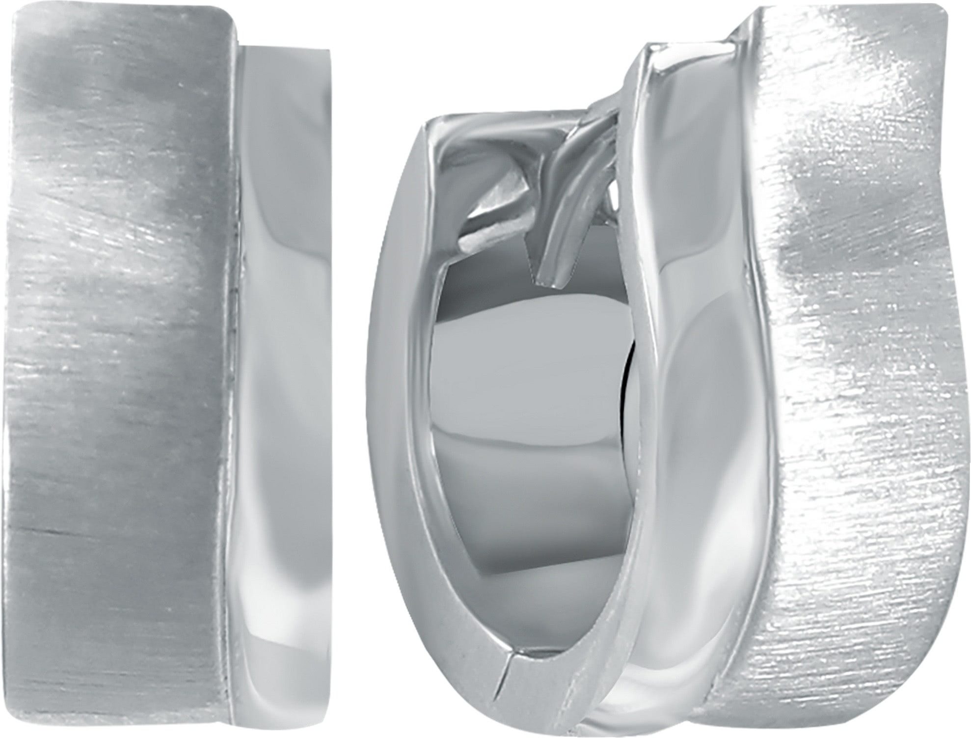 Balia Paar Creolen Balia Damen Creolen aus poliertem 925er Silber (Creolen), Damen Creolen Welle aus 925 Sterling Silber, Farbe: silber