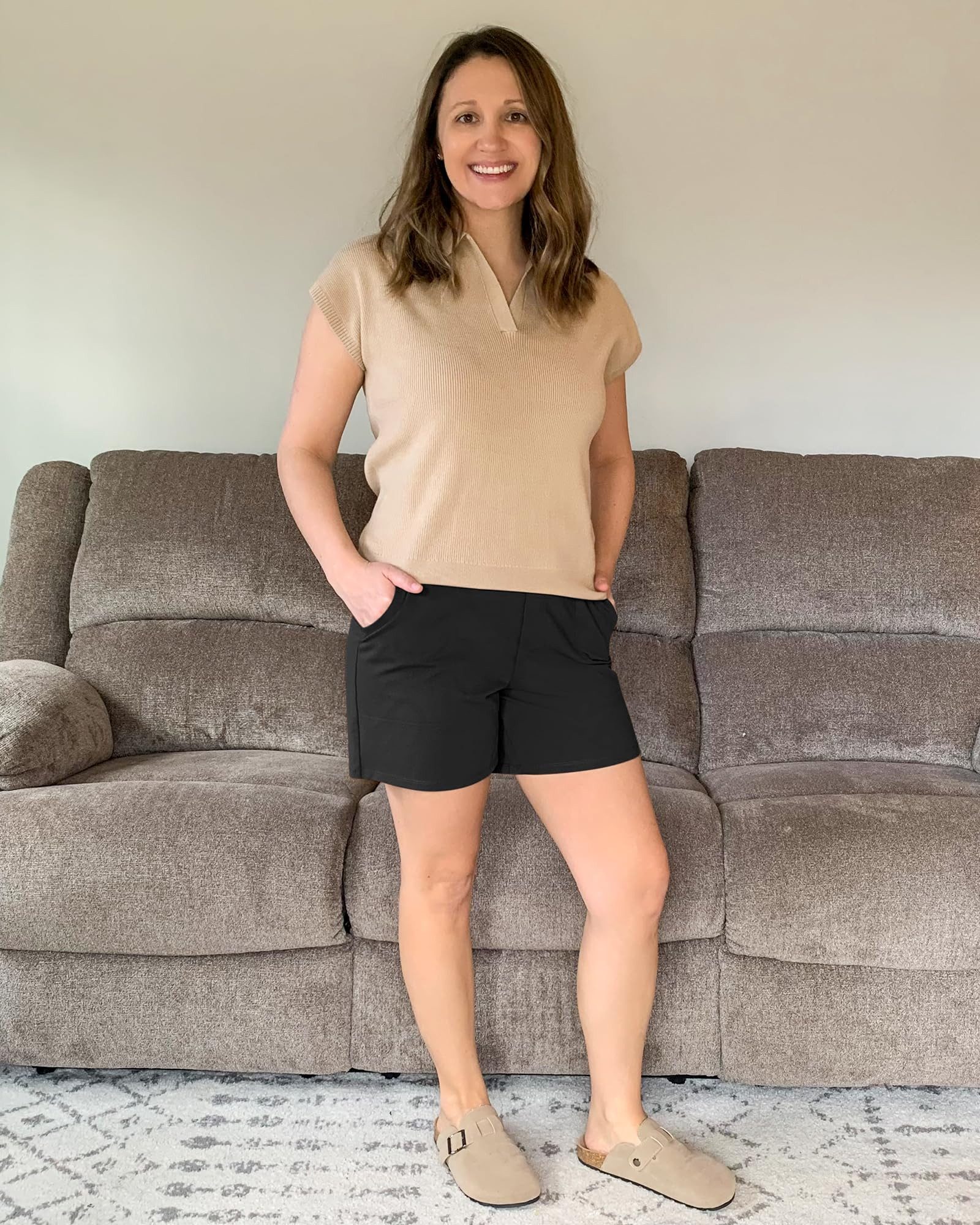 G4Free Shorts G4Free Damen Athletic Shorts trendige Kurze Hosen Jogginghose günstig online kaufen