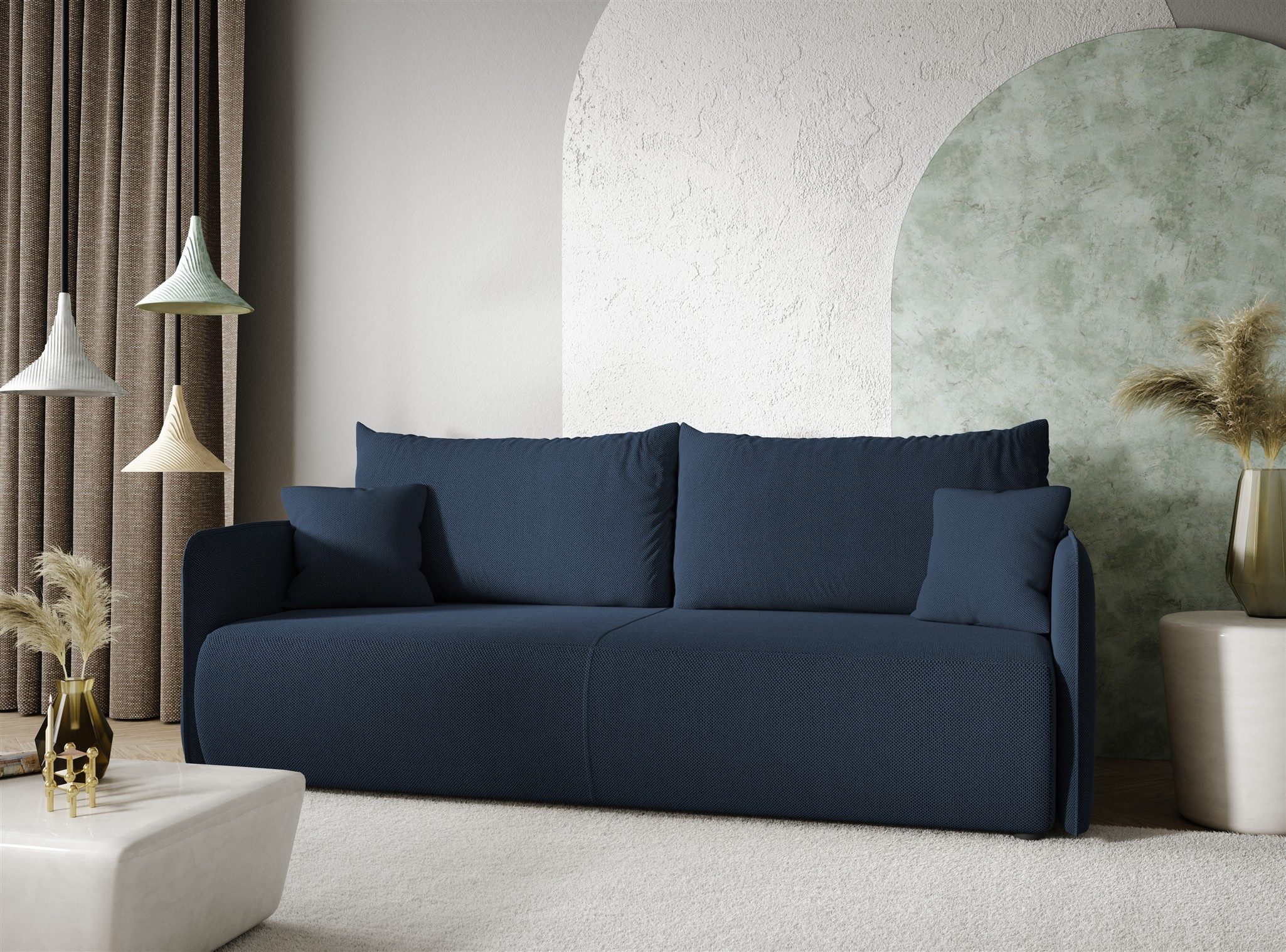 Fun Möbel 2-Sitzer Sofa mit Schlaffunktion FUN REGINA Stoff Curio, inkl. Bettkasten, inkl. 2 Rücken- und 2 Zierkissen