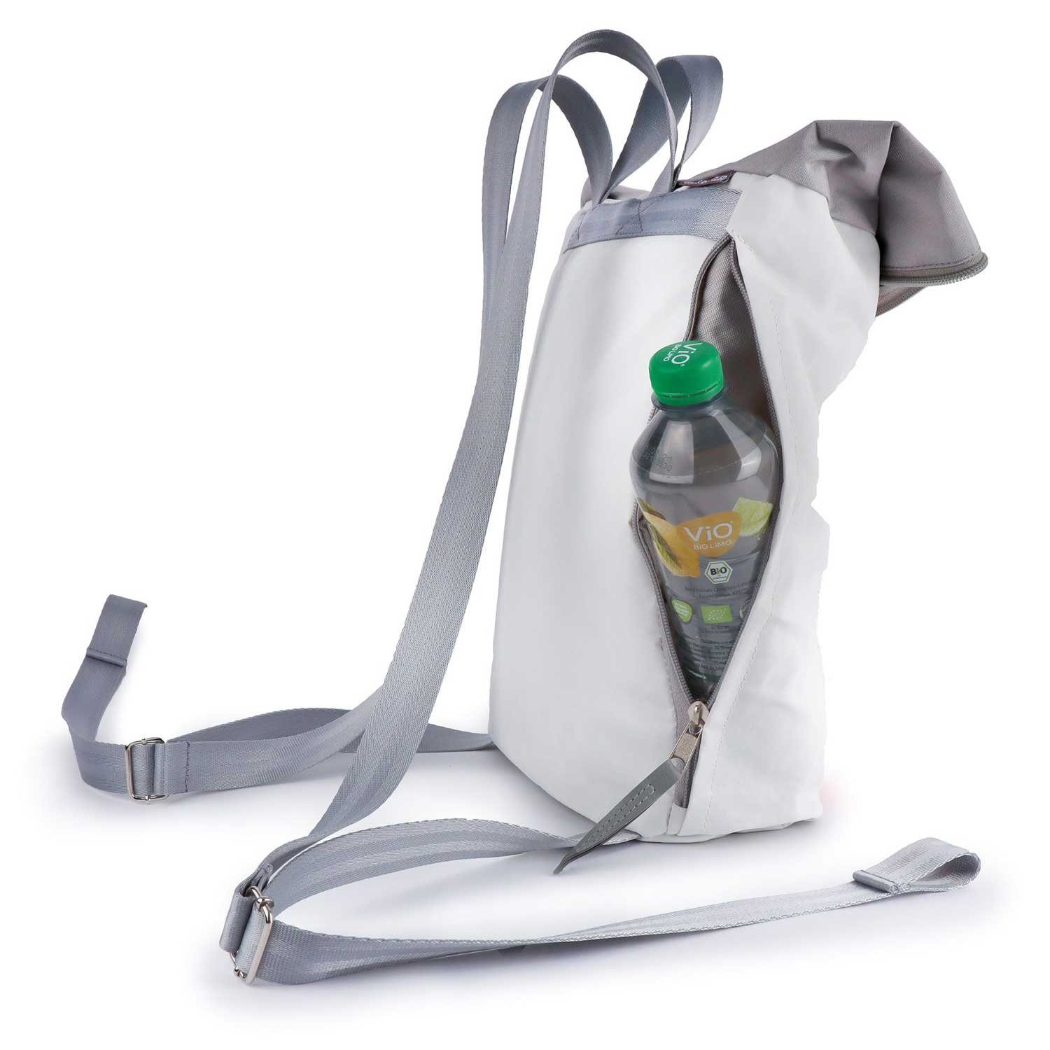 360Grad Freizeittasche Rucksack Möwe Segeltuch weiß-grau Zahl blau