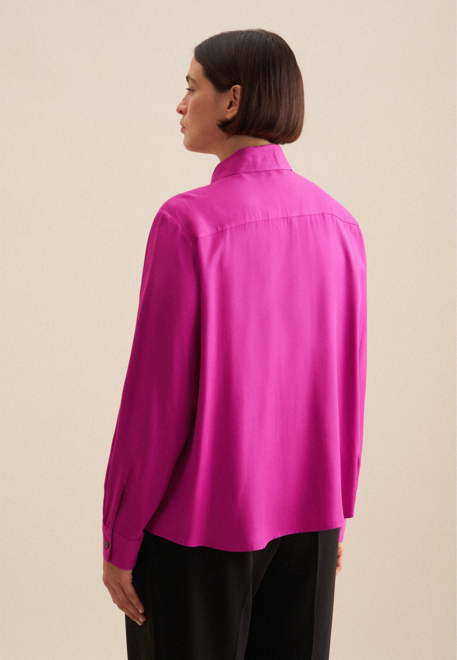 seidensticker Hemdbluse Schwarze Rose Langarm Kragen günstig online kaufen