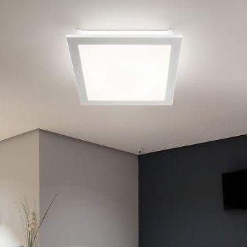 EGLO LED Deckenleuchte, LED-Leuchtmittel fest verbaut, Warmweiß, LED 18 Watt Decken Leuchte Beleuchtung IP20 Strahler Licht E27