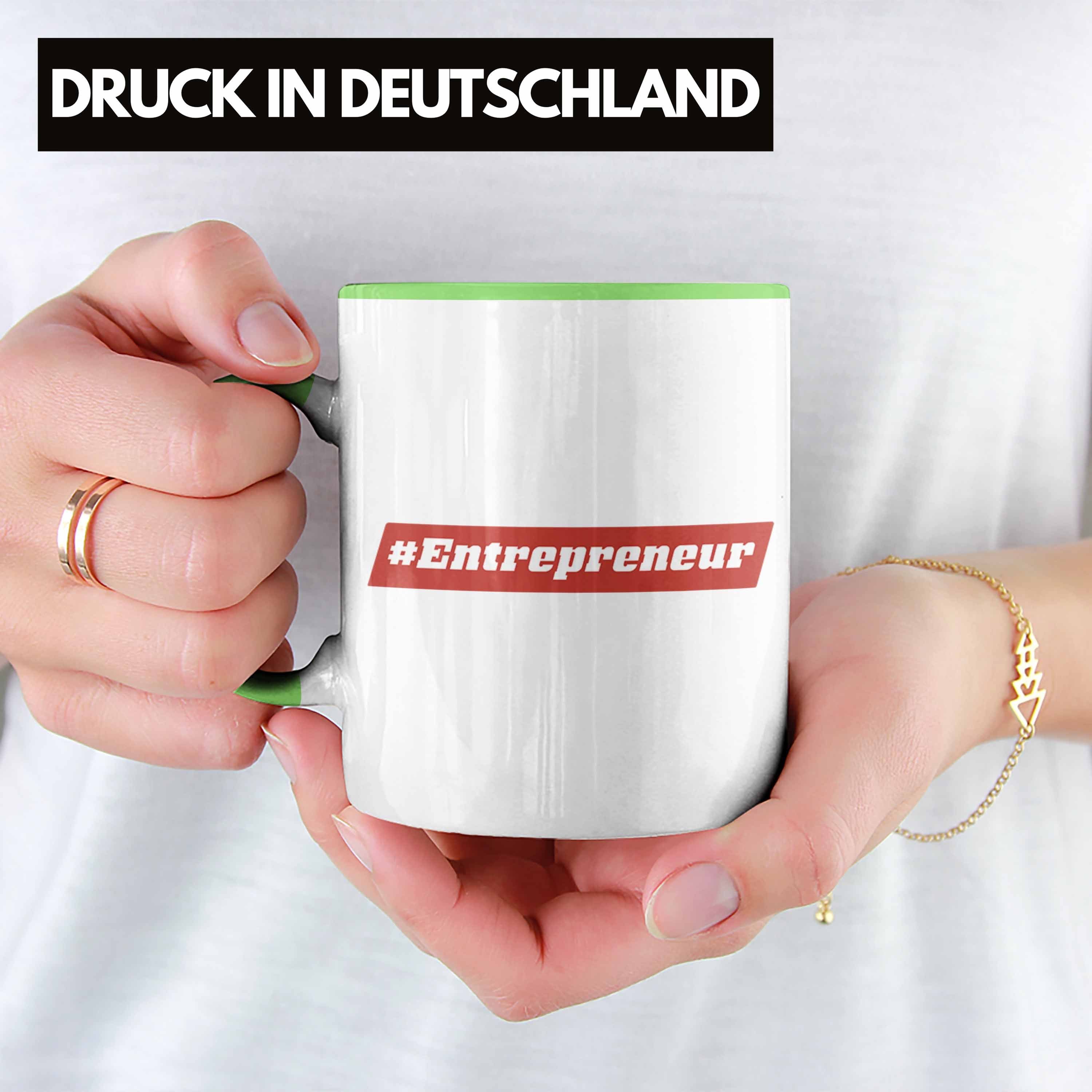 Entrepreneur - Geschenk Trendation Trendation Motivation Spruch Grün Tasse Entrepreneurship Tasse