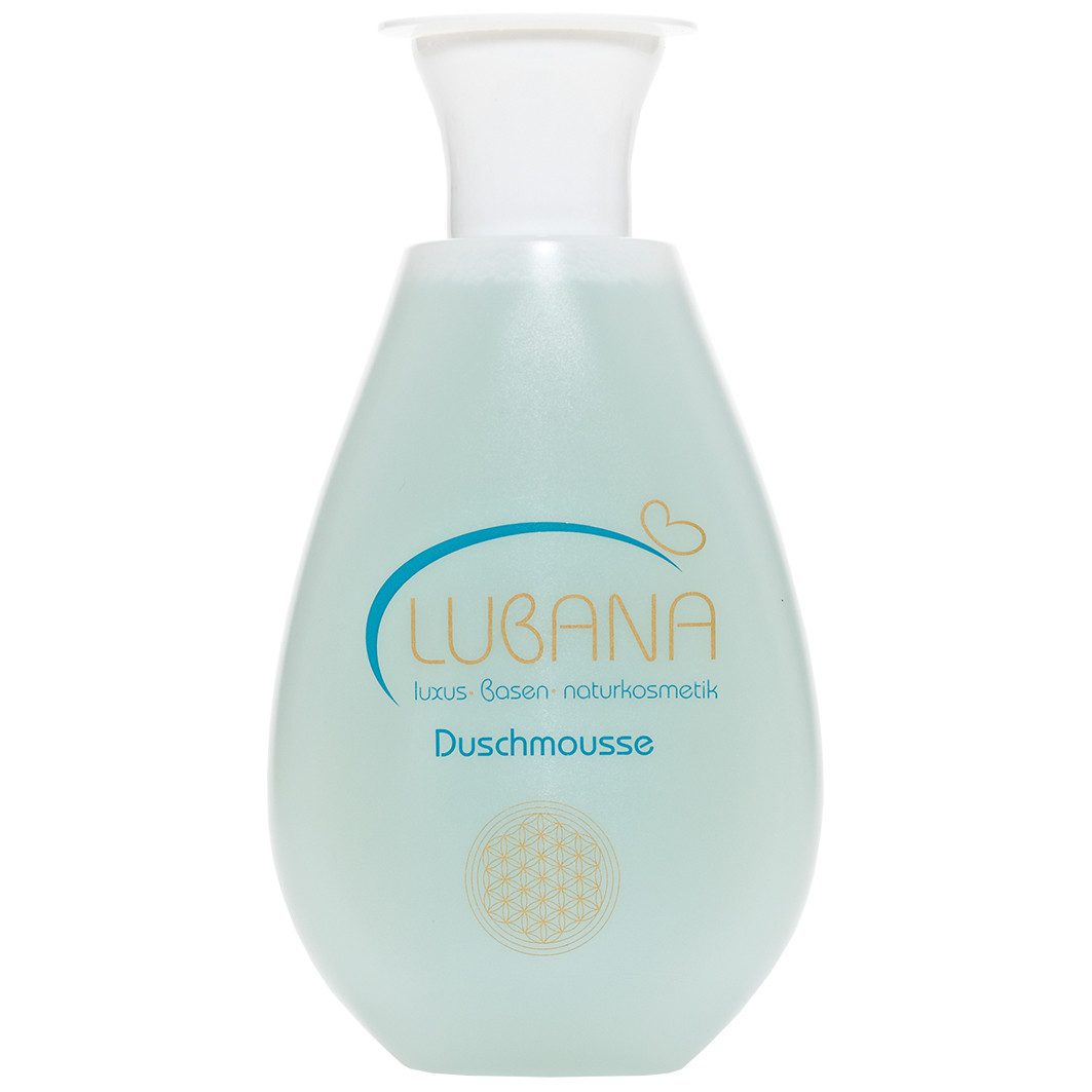 Lubana Duschmousse basische Naturkosmetik mit Sheabutter & Jojobaöl, 200 ml, Vegan, ohne Parabene, Tierversuchsfrei, Made in Germany