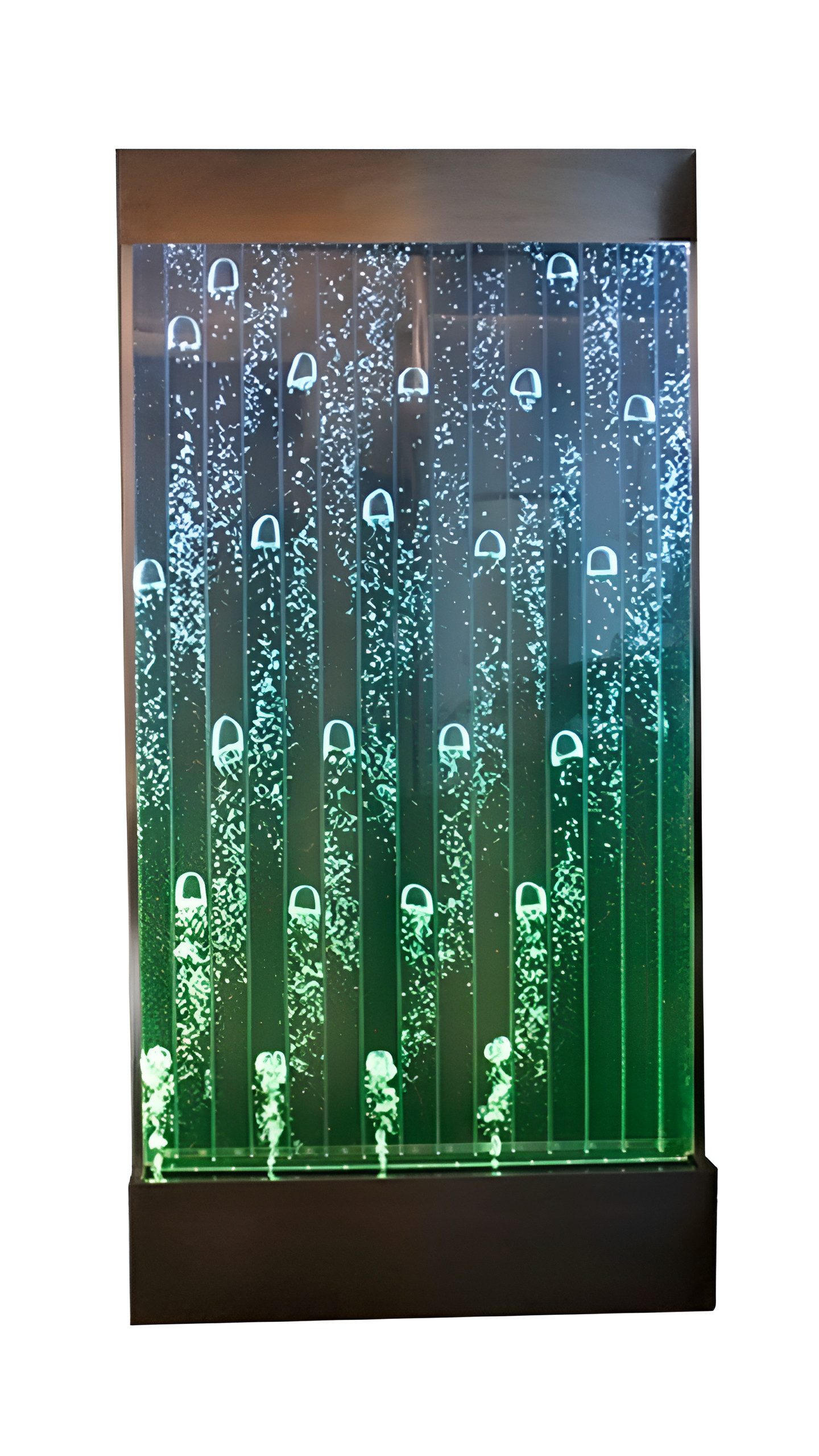 JVmoebel Zimmerbrunnen Beleuchtete Wasserwand mit Blasen und transparenten Wandpaneelen, (Wasserwand), Made in Europa