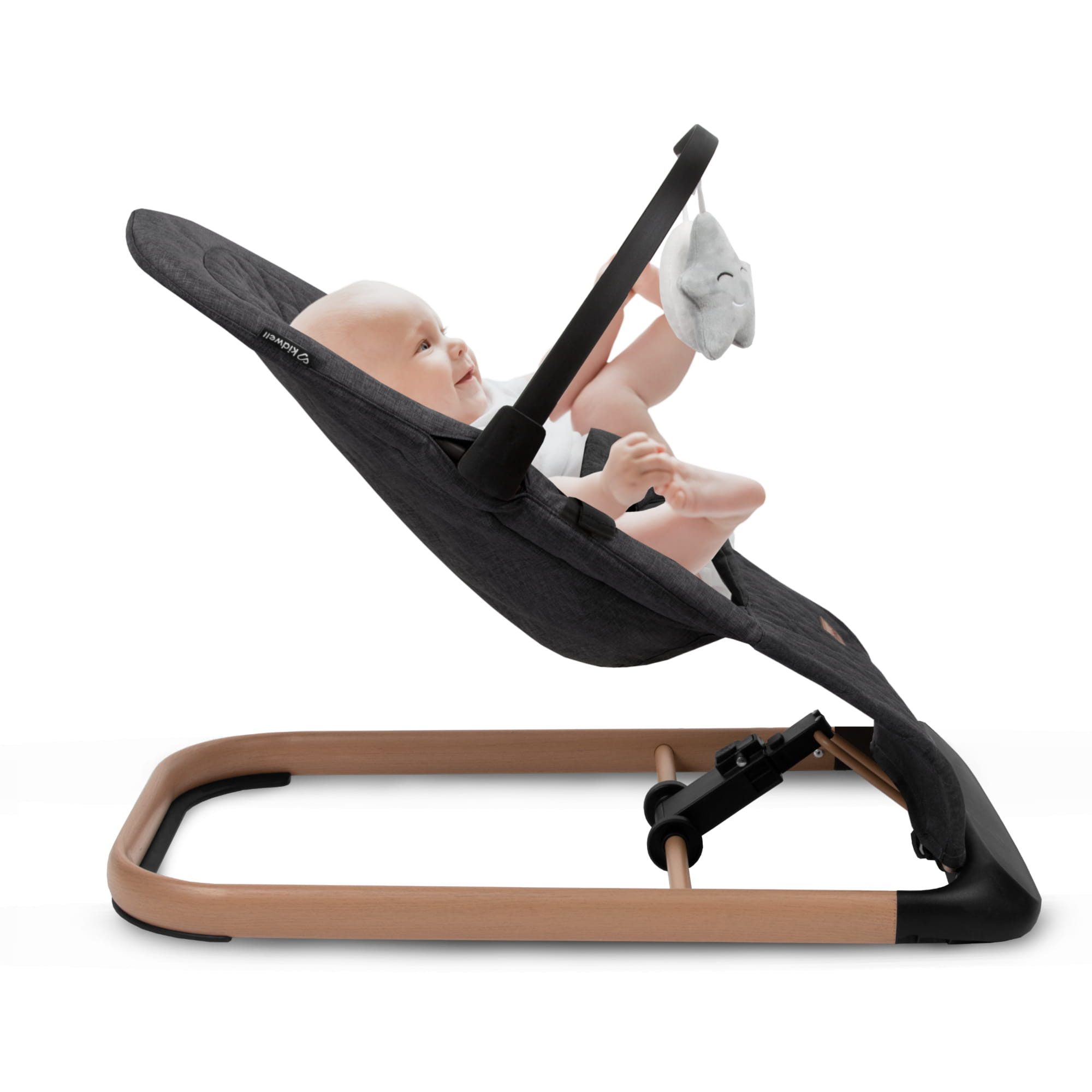 COIL Babywippe Baby Bouncer, Babyschaukel, Schaukelstuhl, 3-Stufen-Verstellung, Anti-Rutsch-Elemente, ergonomische Polsterung