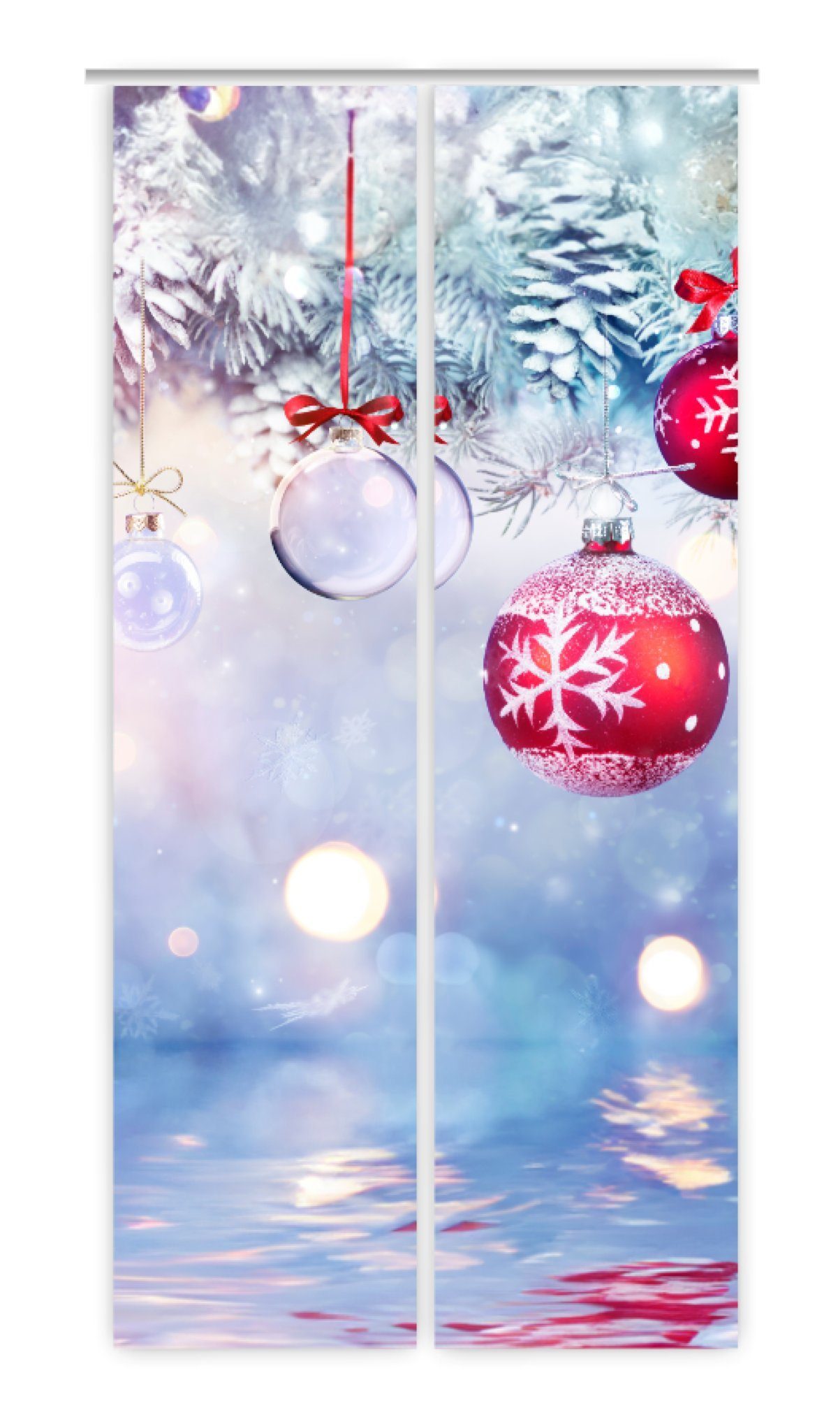 gardinen-for-life Schiebegardine Weihnachten in blau-two Flächenvorhang günstig online kaufen